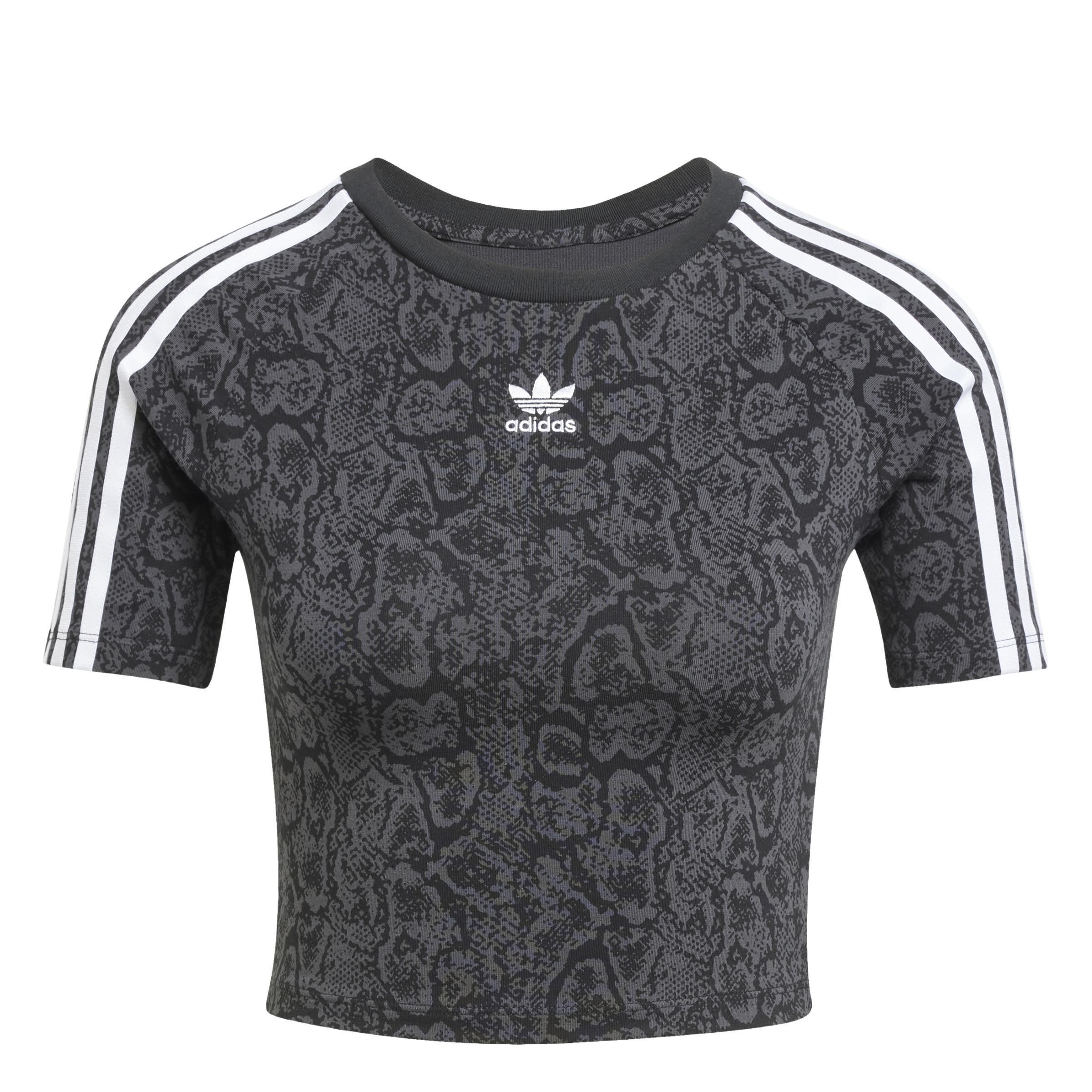 Snakeskin 3-Stripes Baby T-Shirt, Black, , large image number 0