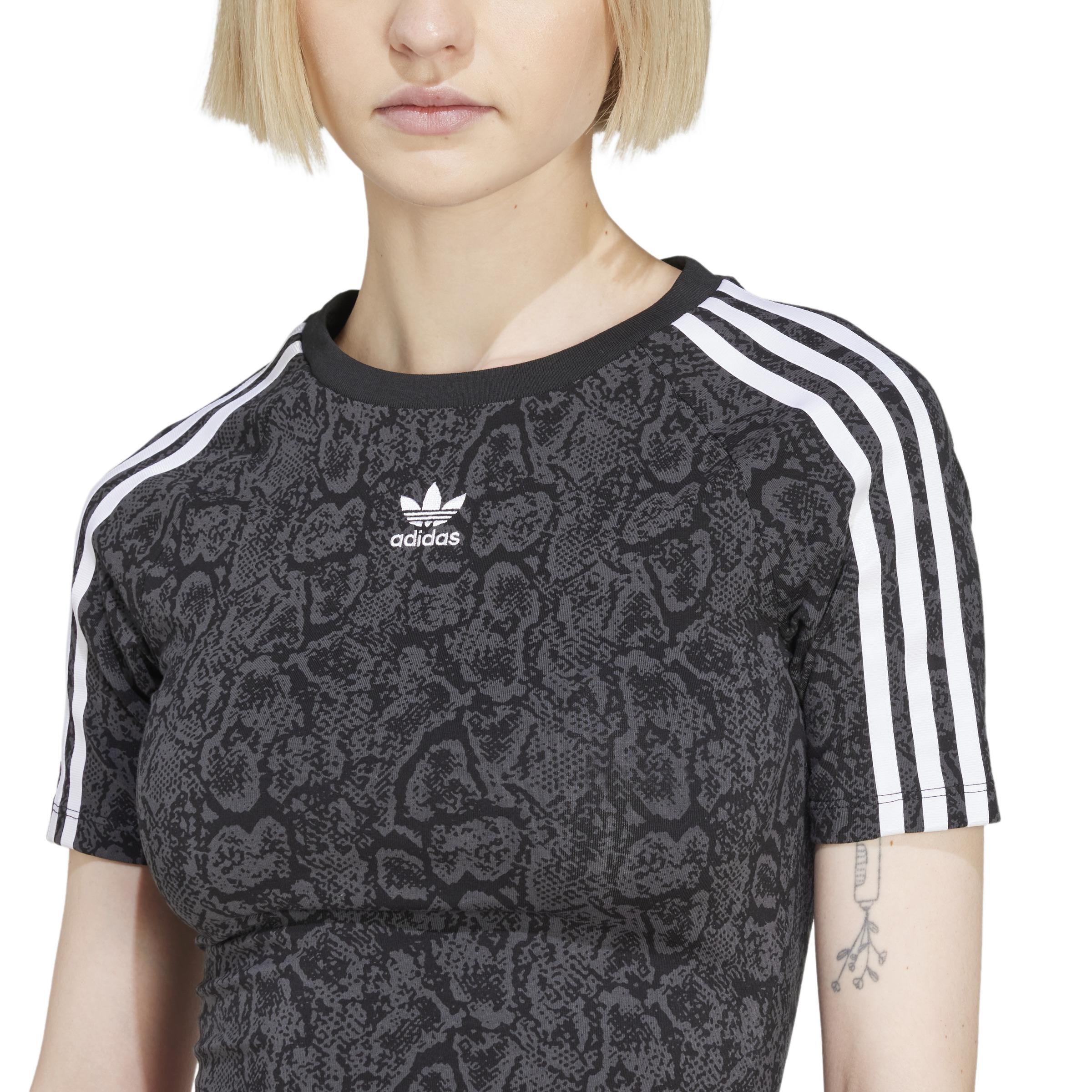 Snakeskin 3-Stripes Baby T-Shirt, Black, , large image number 4