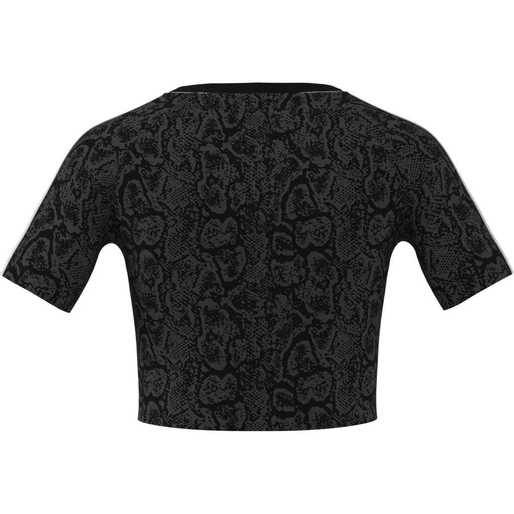 Snakeskin 3-Stripes Baby T-Shirt, Black, , large image number 6