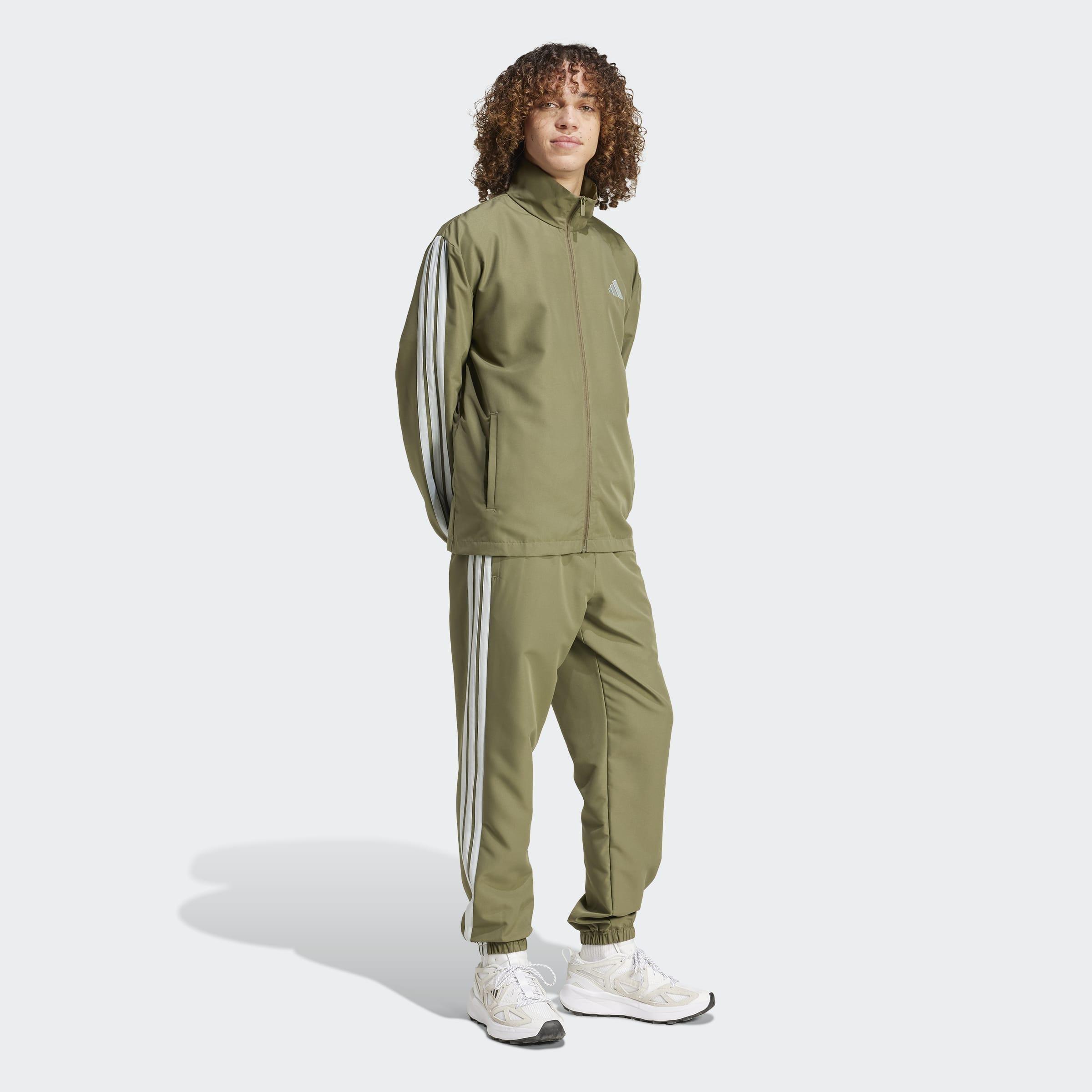 3-Stripes Woven Tracksuits, Green, A701_ONE, large image number 5