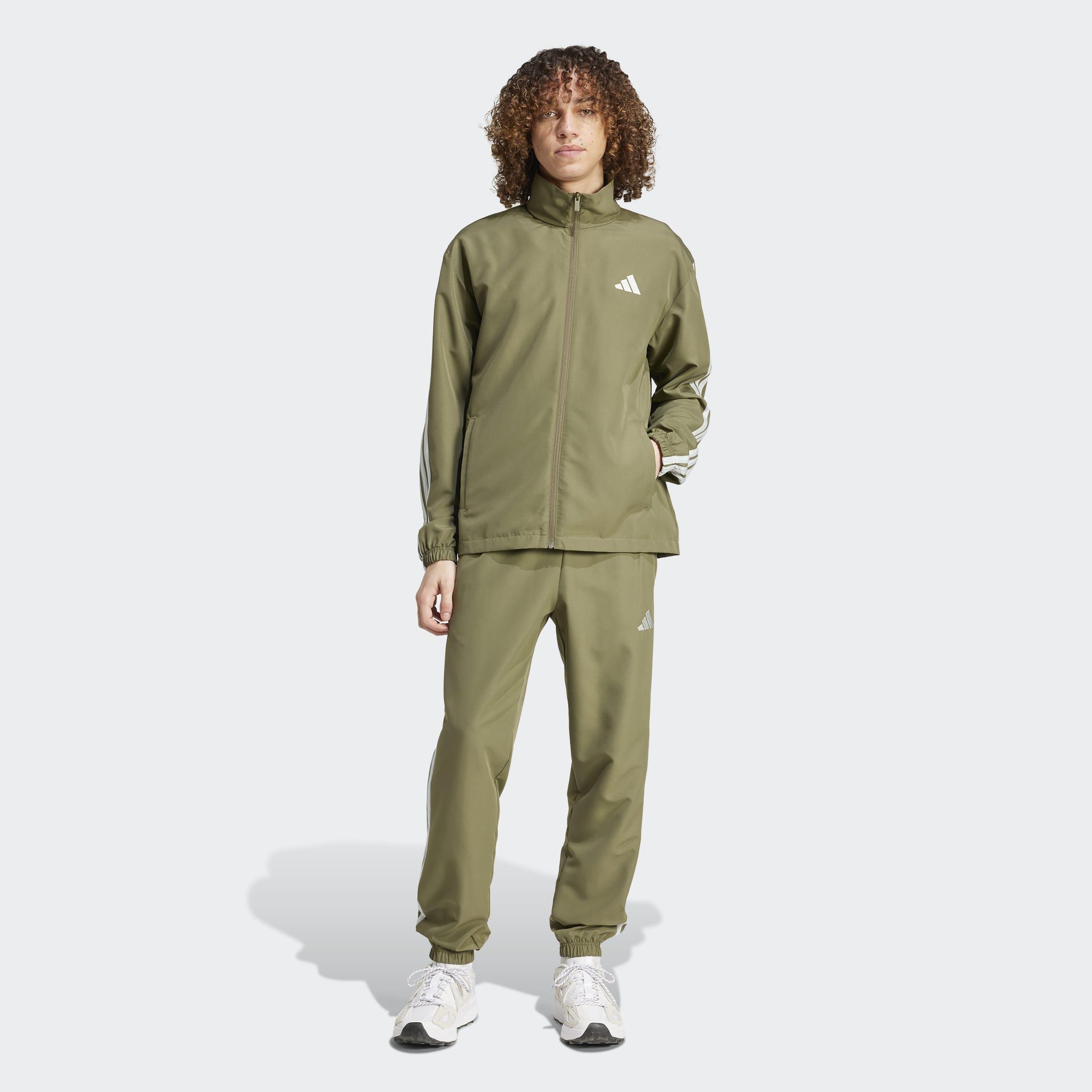 3-Stripes Woven Tracksuits, Green, A701_ONE, large image number 7