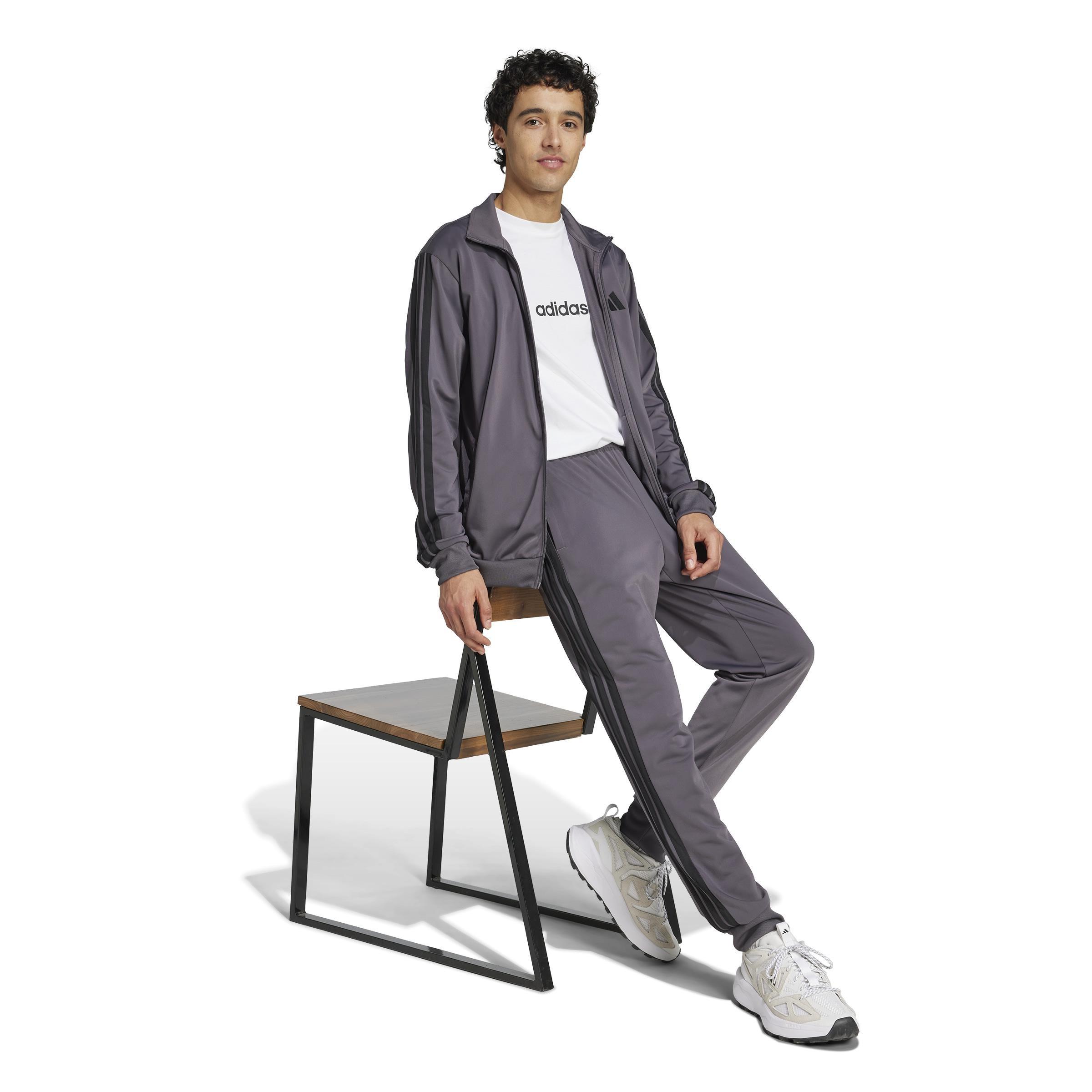 Sportswear Basic 3-Stripes Tricot Track Suit, Grey, A701_ONE, large image number 6