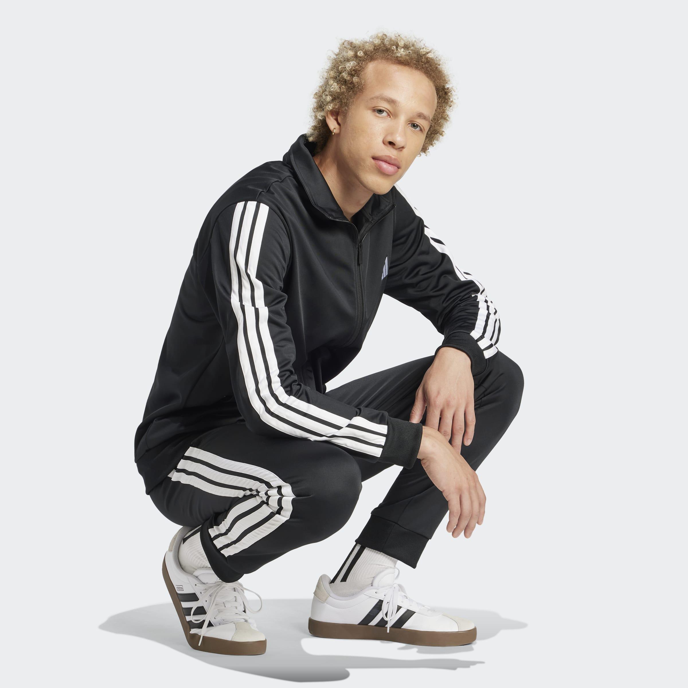 Sportswear Basic 3-Stripes Tricot Track Suit, Black, A701_ONE, large image number 4