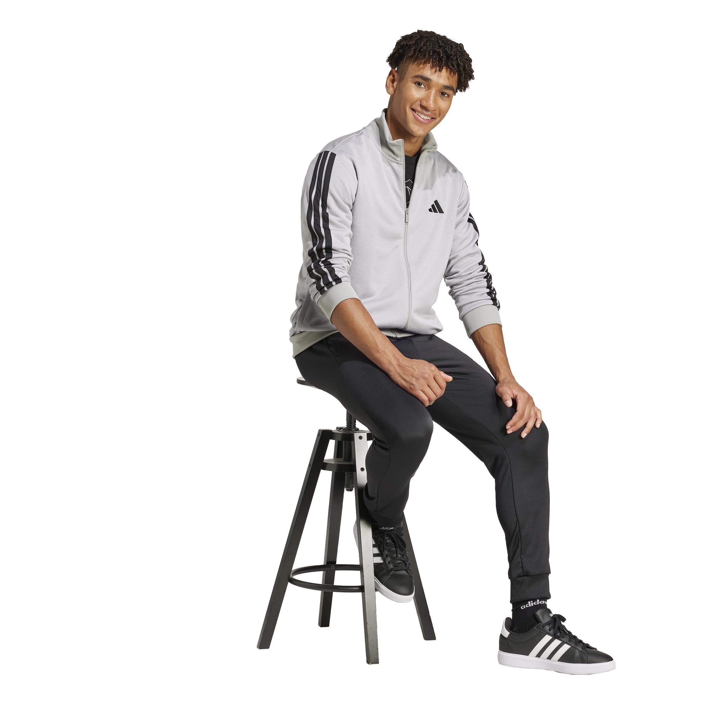 Sportswear Basic 3-Stripes French Terry Track Suit, Grey, A701_ONE, medium