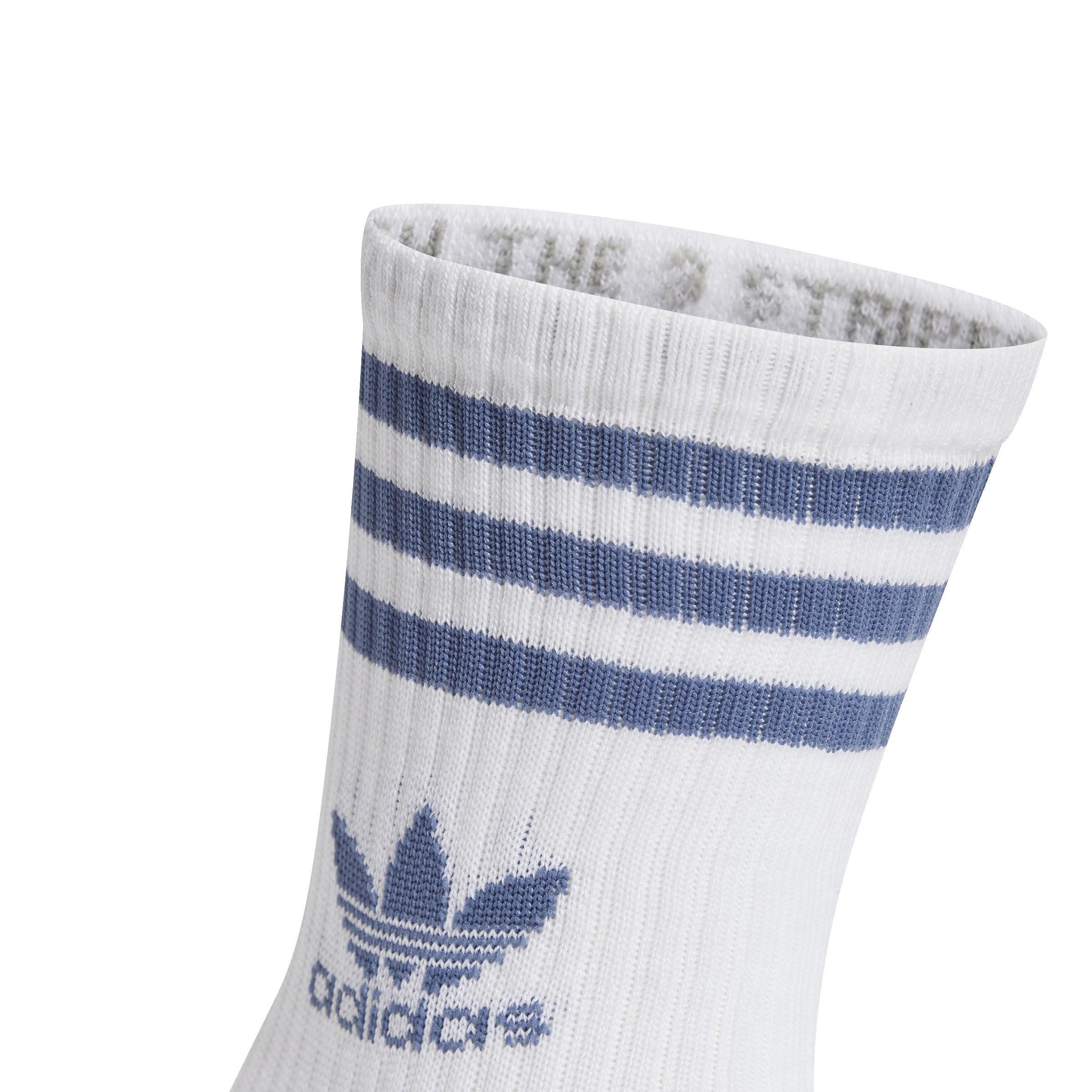 Unisex Mid Cut Crew Socks 3 Pairs, White, , large image number 2