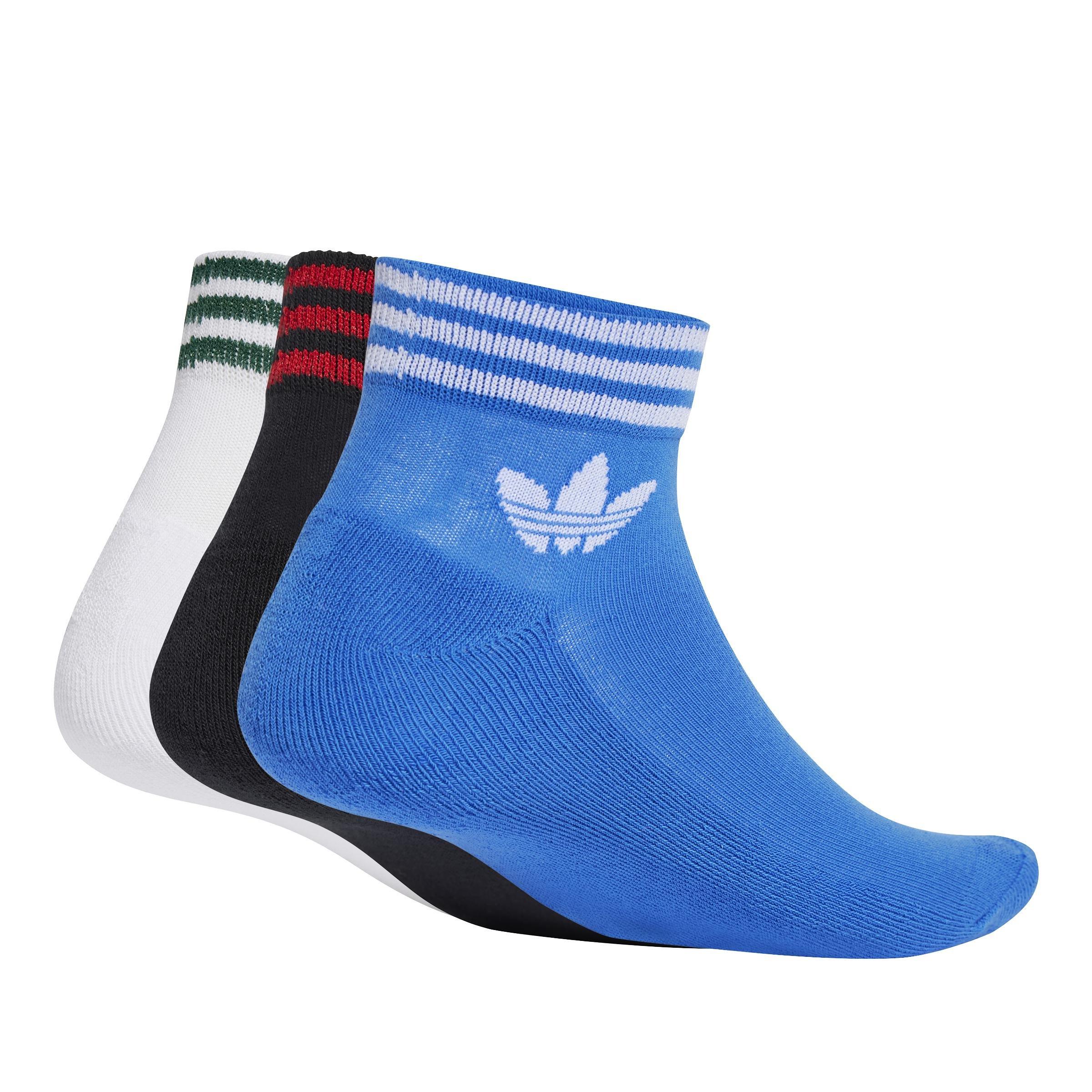 Unisex Island Club Trefoil Ankle Socks 3 Pairs, Black, A701_ONE, large image number 0