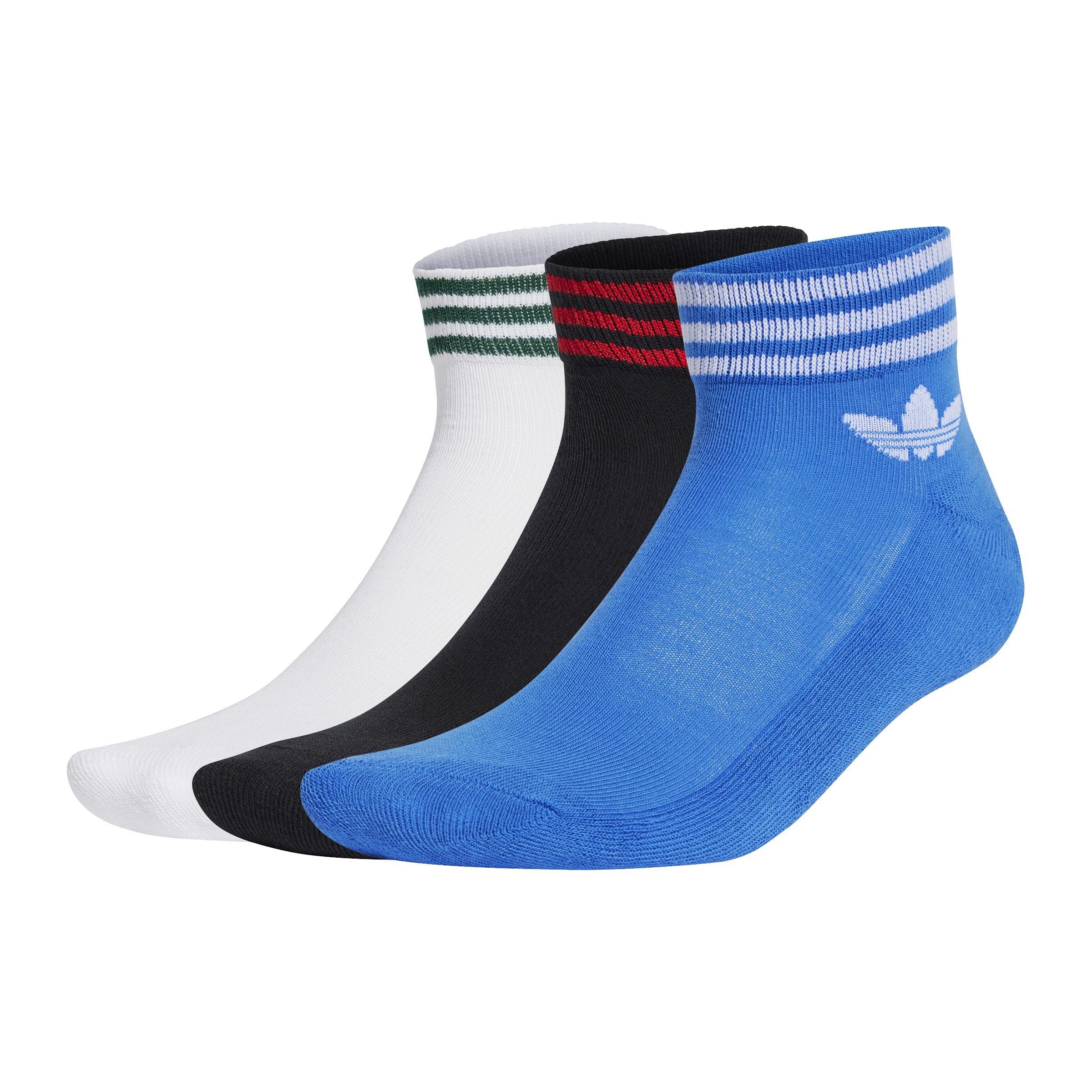 Unisex Island Club Trefoil Ankle Socks 3 Pairs, Black, A701_ONE, large image number 3