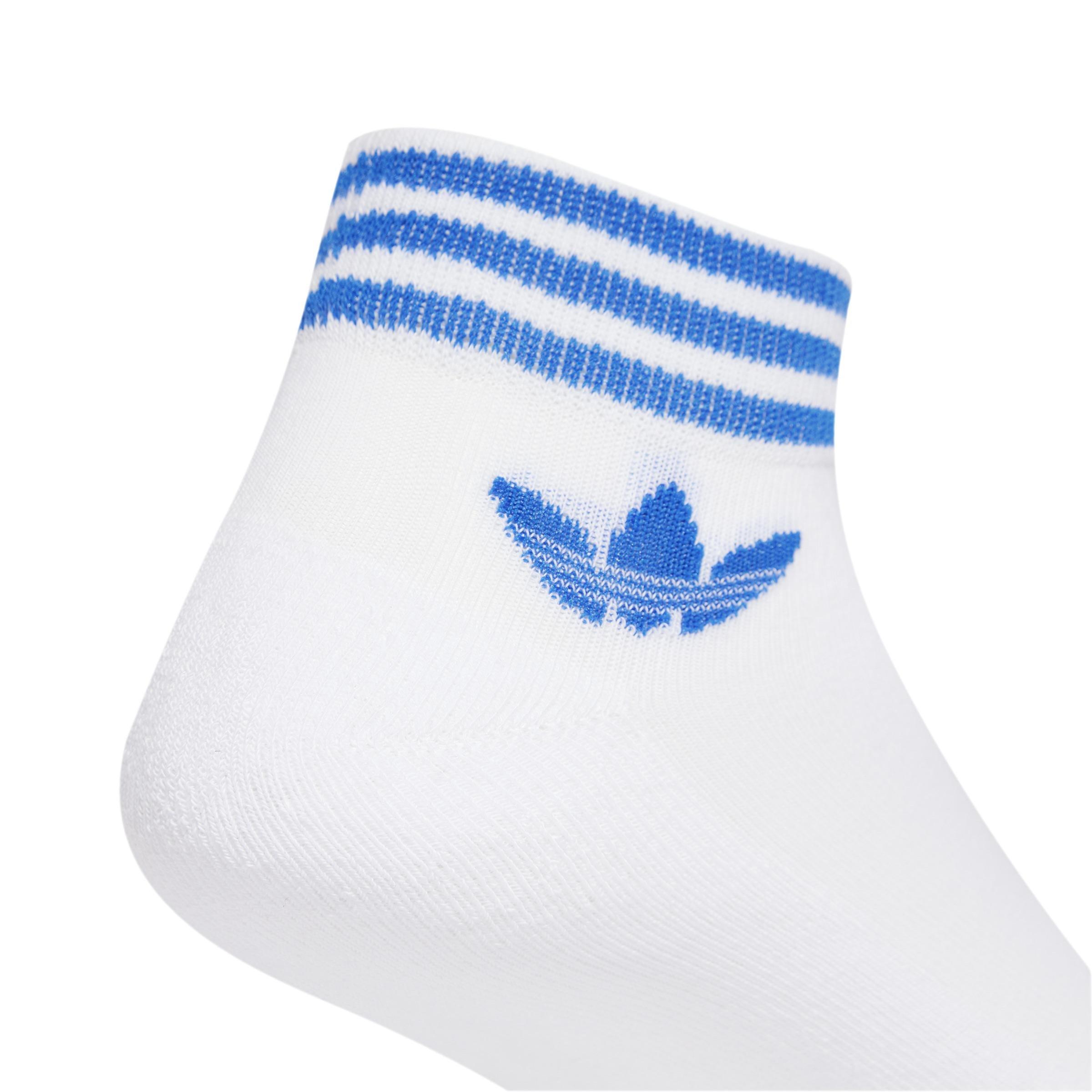 Unisex Island Club Trefoil Ankle Socks 3 Pairs, White, A701_ONE, large image number 2