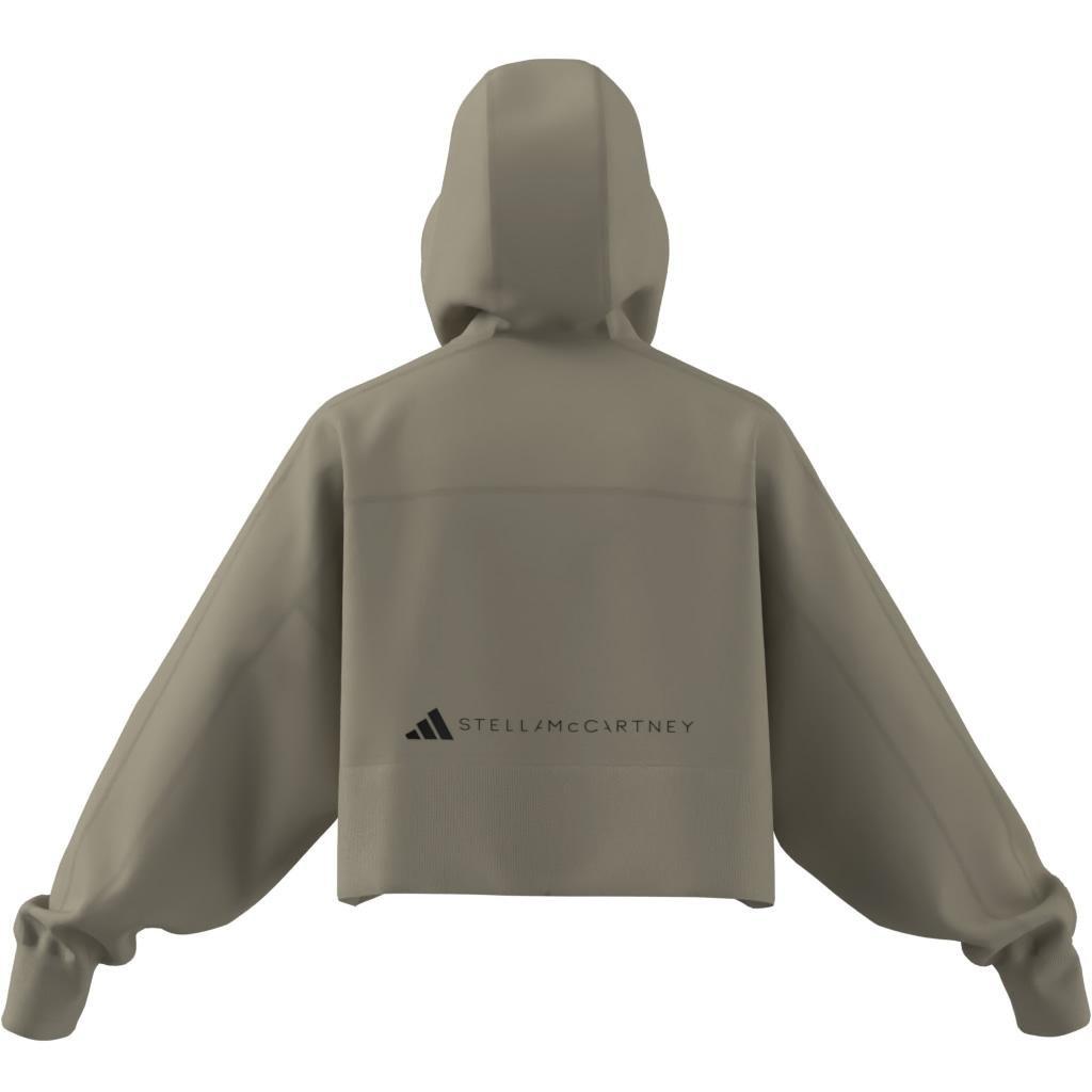 adidas by Stella McCartney Sportswear Cropped Hoodie, Beige, A701_ONE, large image number 14