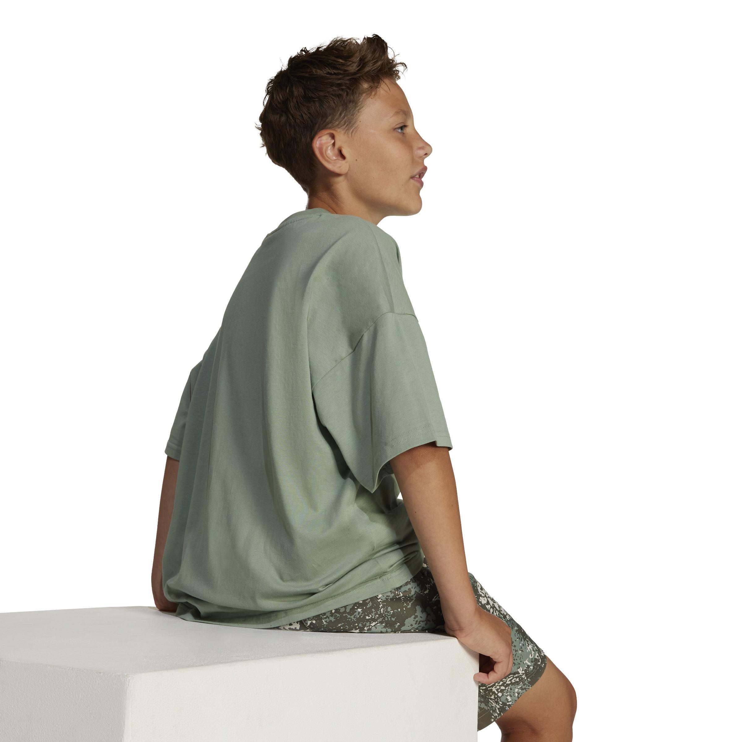 Unisex Kids Loose T-Shirt, Green, , large image number 4