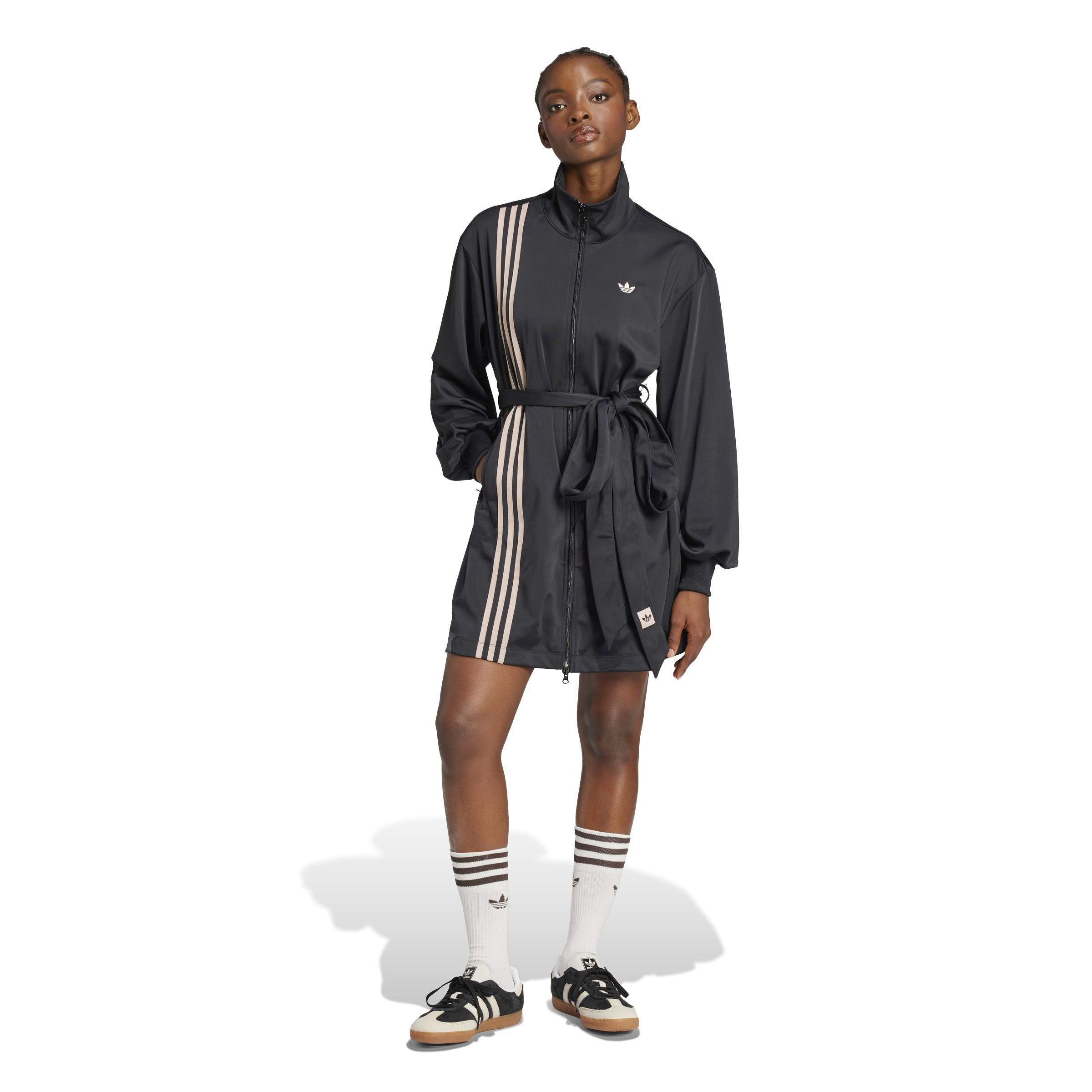 3-Stripes Wrapped Track Suit Dress, Black, A701_ONE, large image number 5
