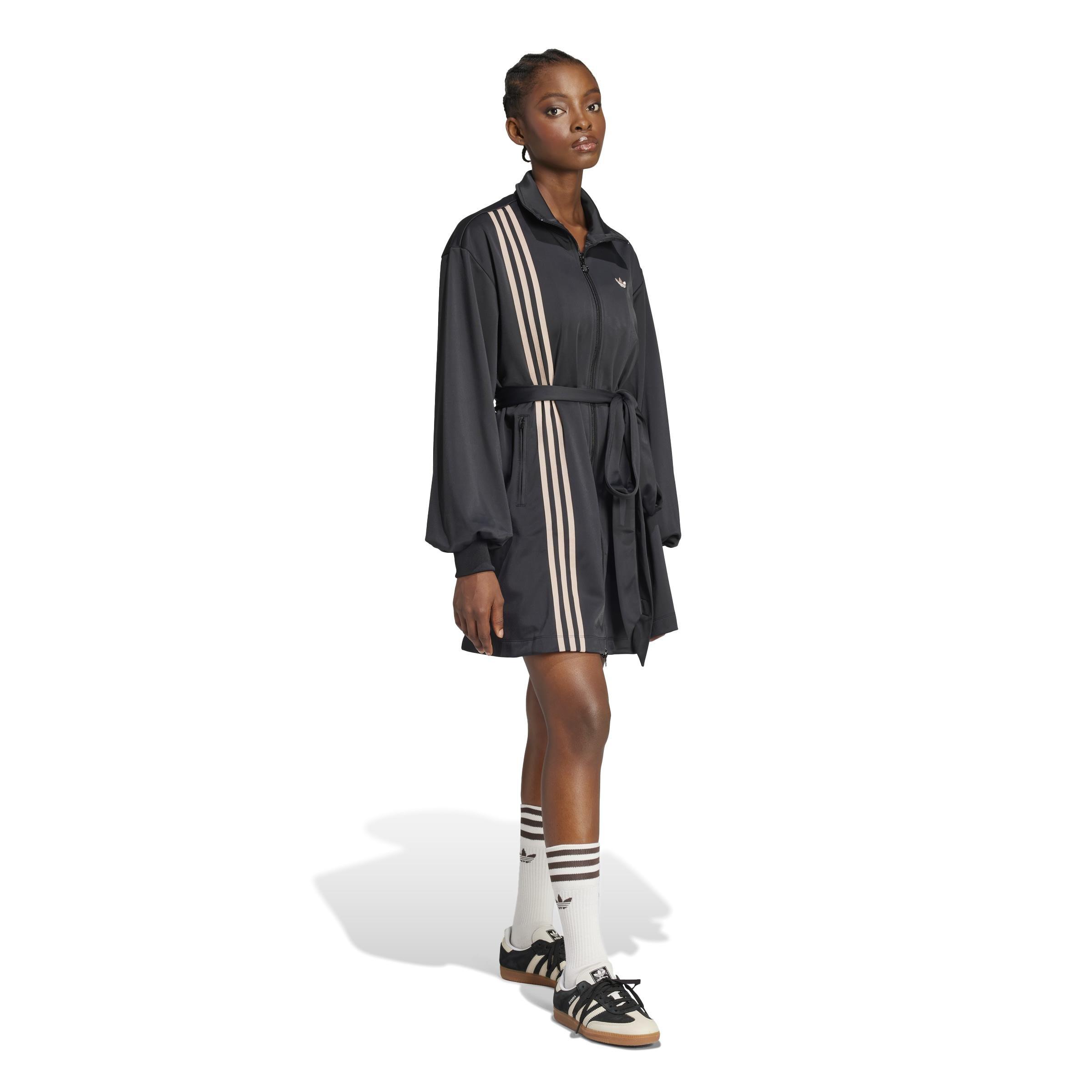 3-Stripes Wrapped Track Suit Dress, Black, A701_ONE, large image number 6