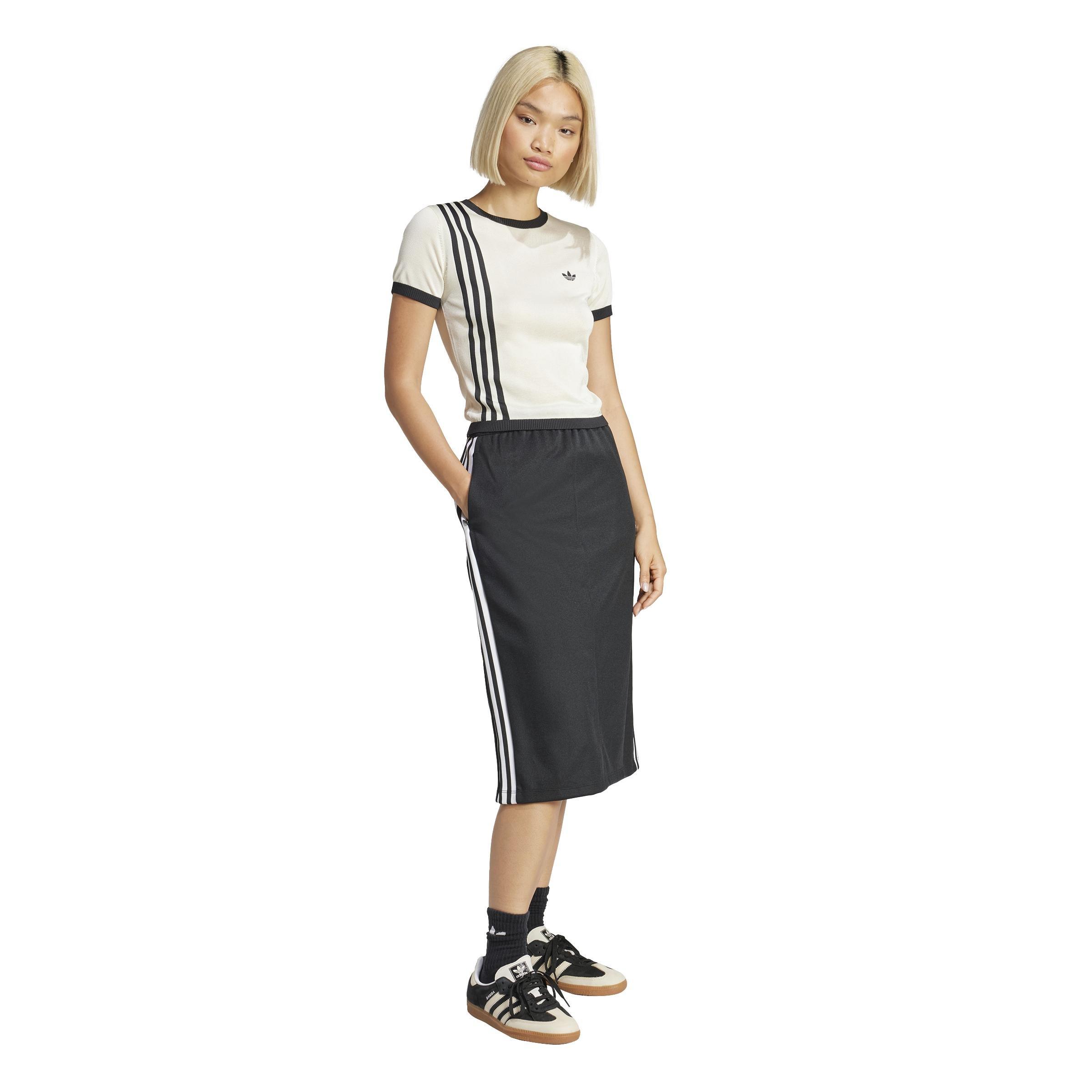 Knitted 3-Stripes Short Tee, Beige, A701_ONE, large image number 4