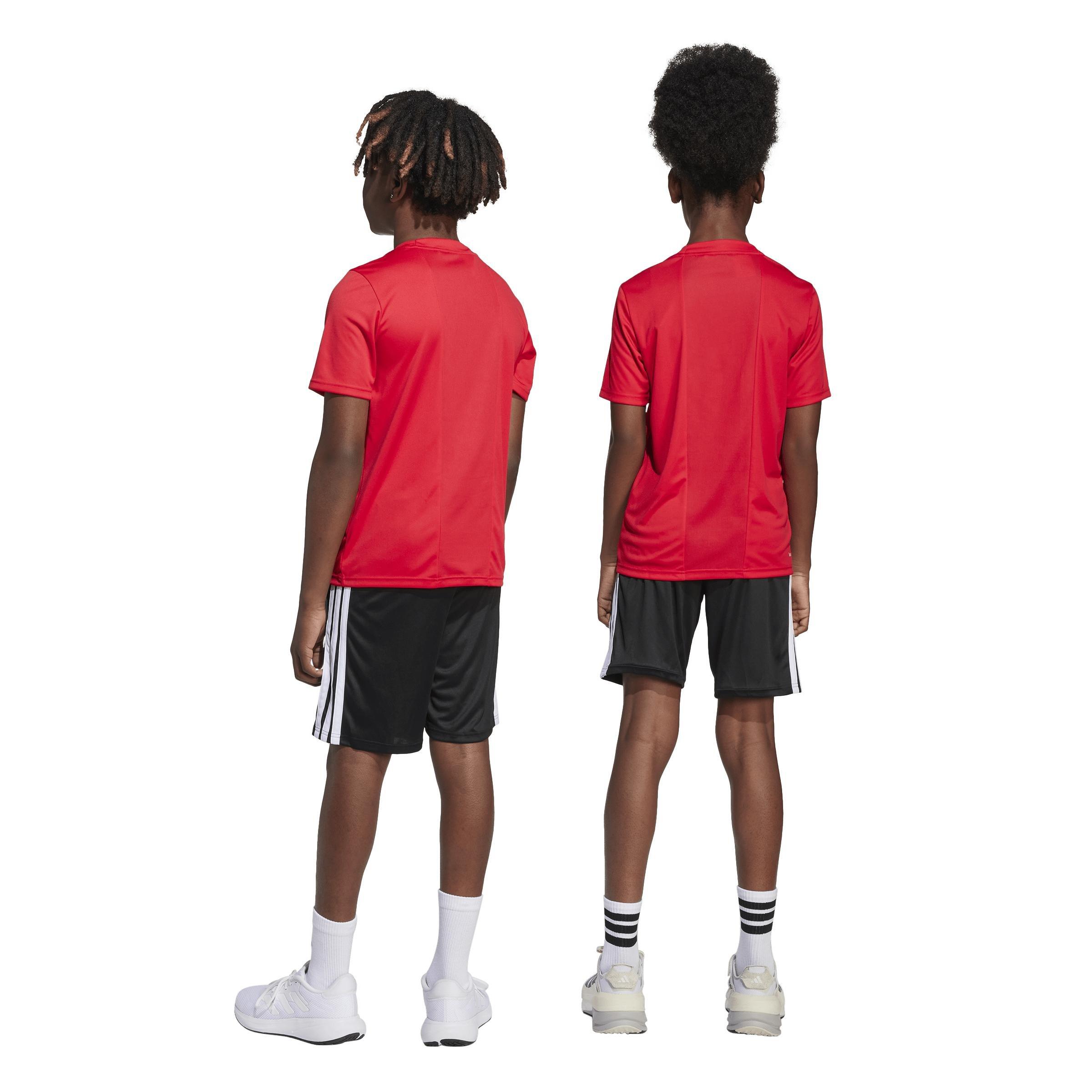 Unisex Kids Train Essentials 3-Stripes Tee Set, Red, A701_ONE, large image number 1