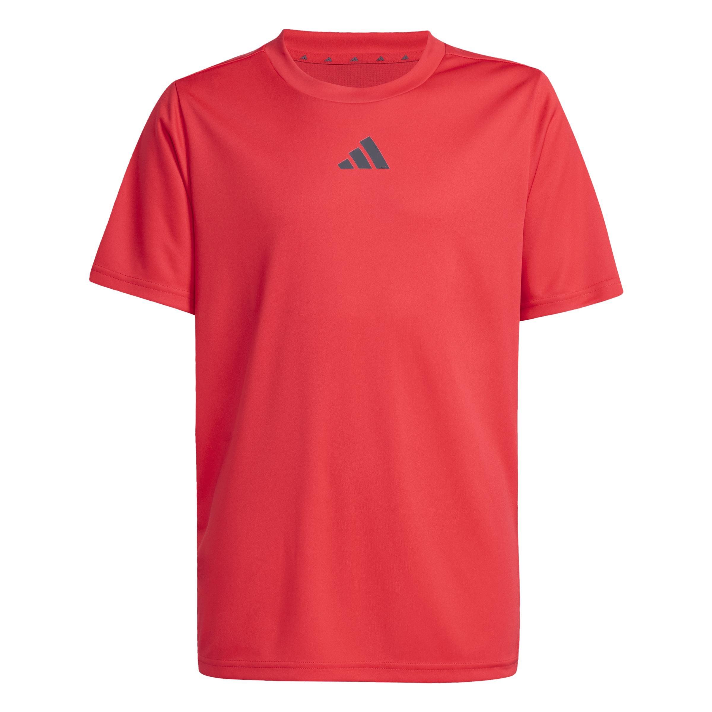 Unisex Kids Train Essentials 3-Stripes Tee Set, Red, A701_ONE, large image number 8
