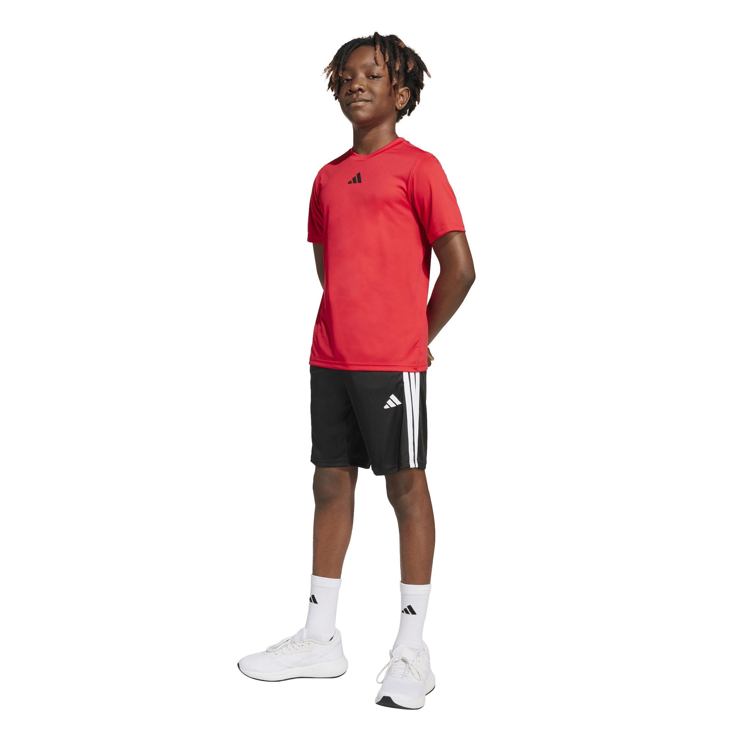 Unisex Kids Train Essentials 3-Stripes Tee Set, Red, A701_ONE, large image number 9