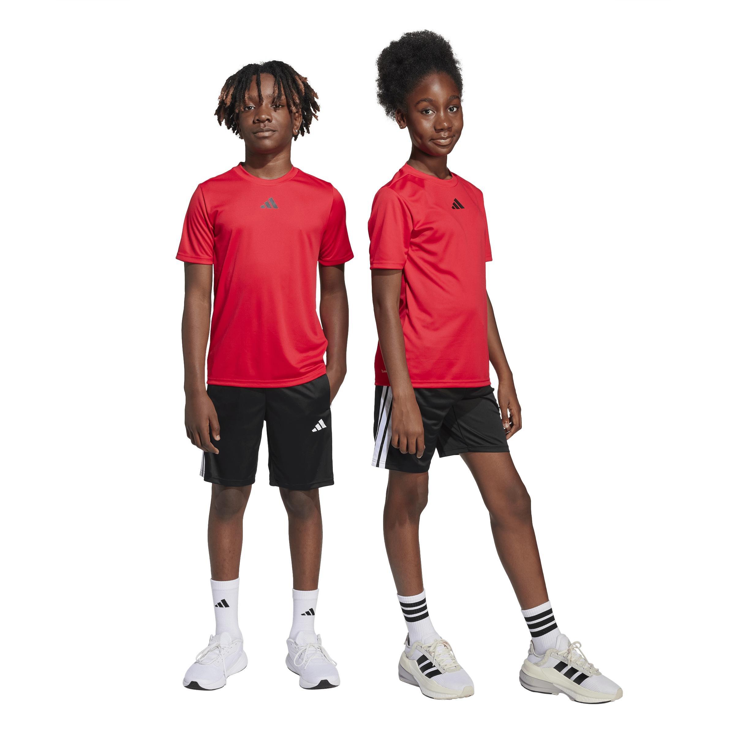 Unisex Kids Train Essentials 3-Stripes Tee Set, Red, A701_ONE, large image number 10