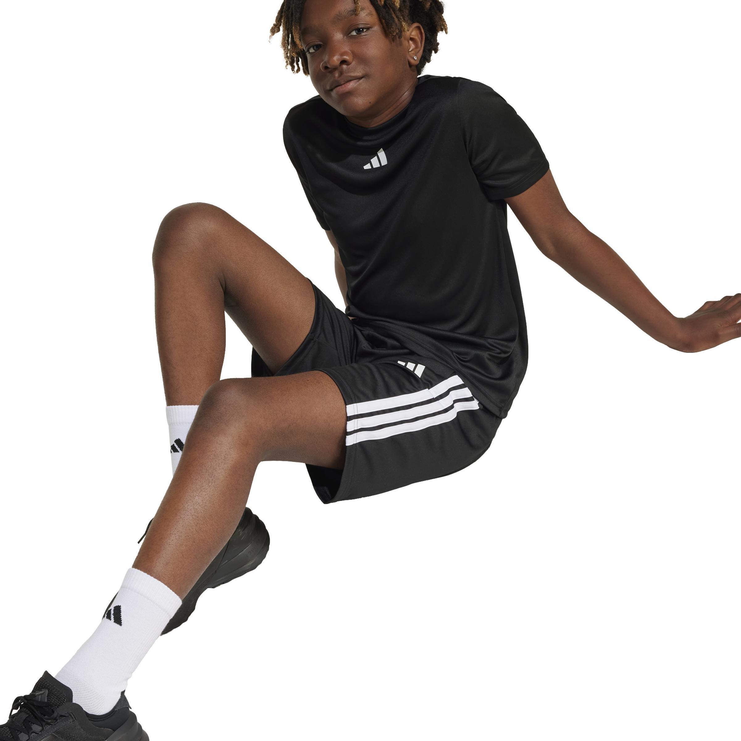 Unisex Kids Train Essentials 3-Stripes Tee Set, Black, , large image number 7