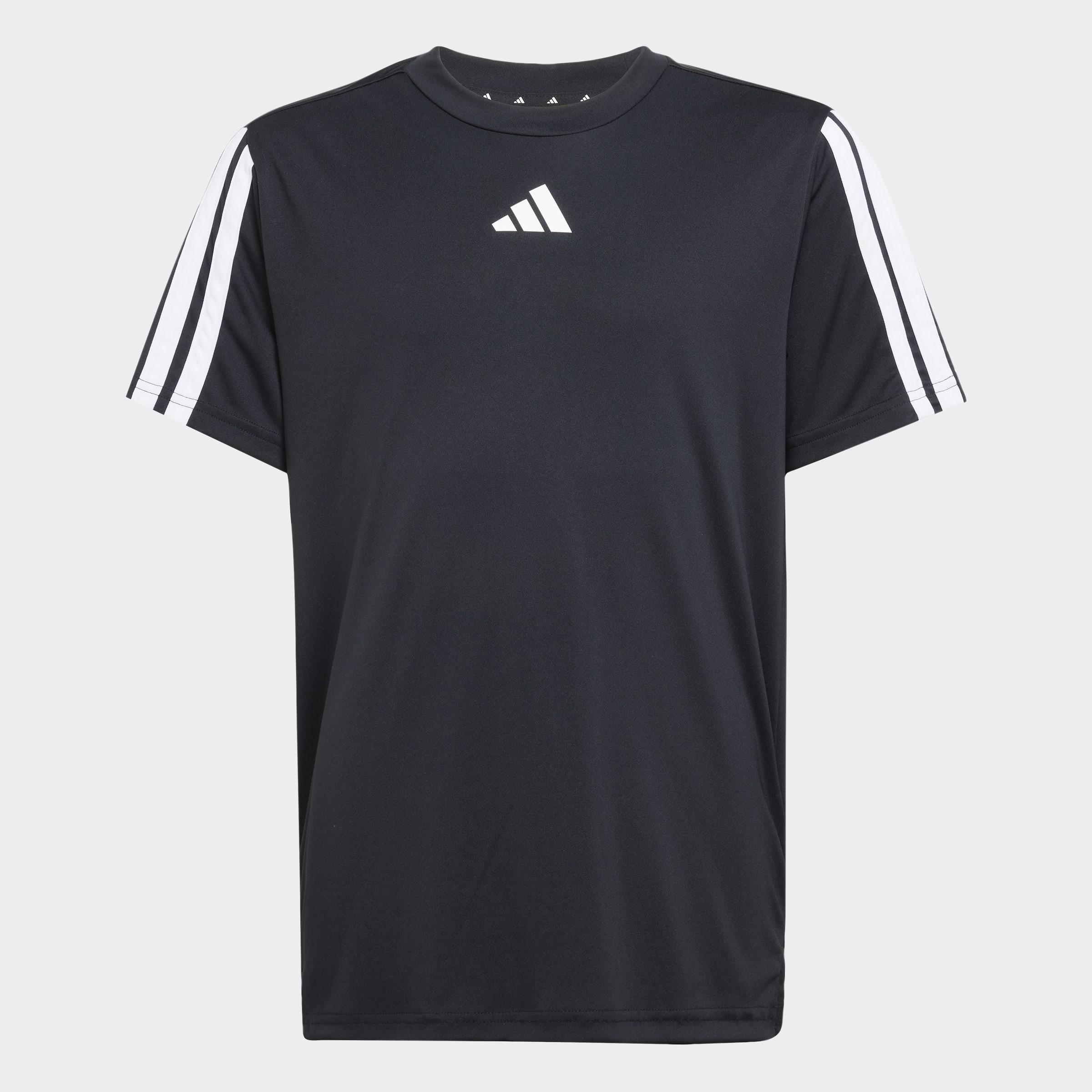 Kids Train Essentials 3-Stripes T-Shirt, Black, A701_ONE, large image number 2