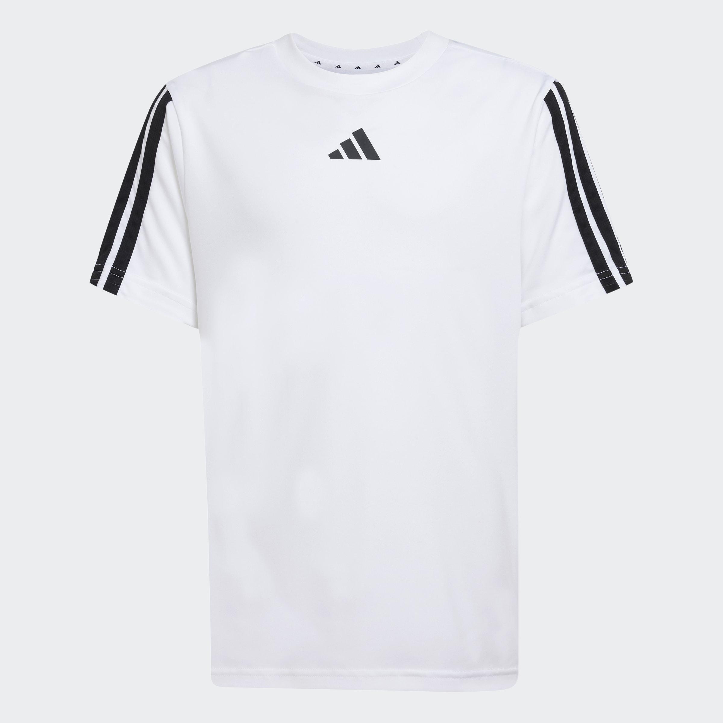 Kids Train Essentials 3-Stripes T-Shirt, White, A701_ONE, large image number 2