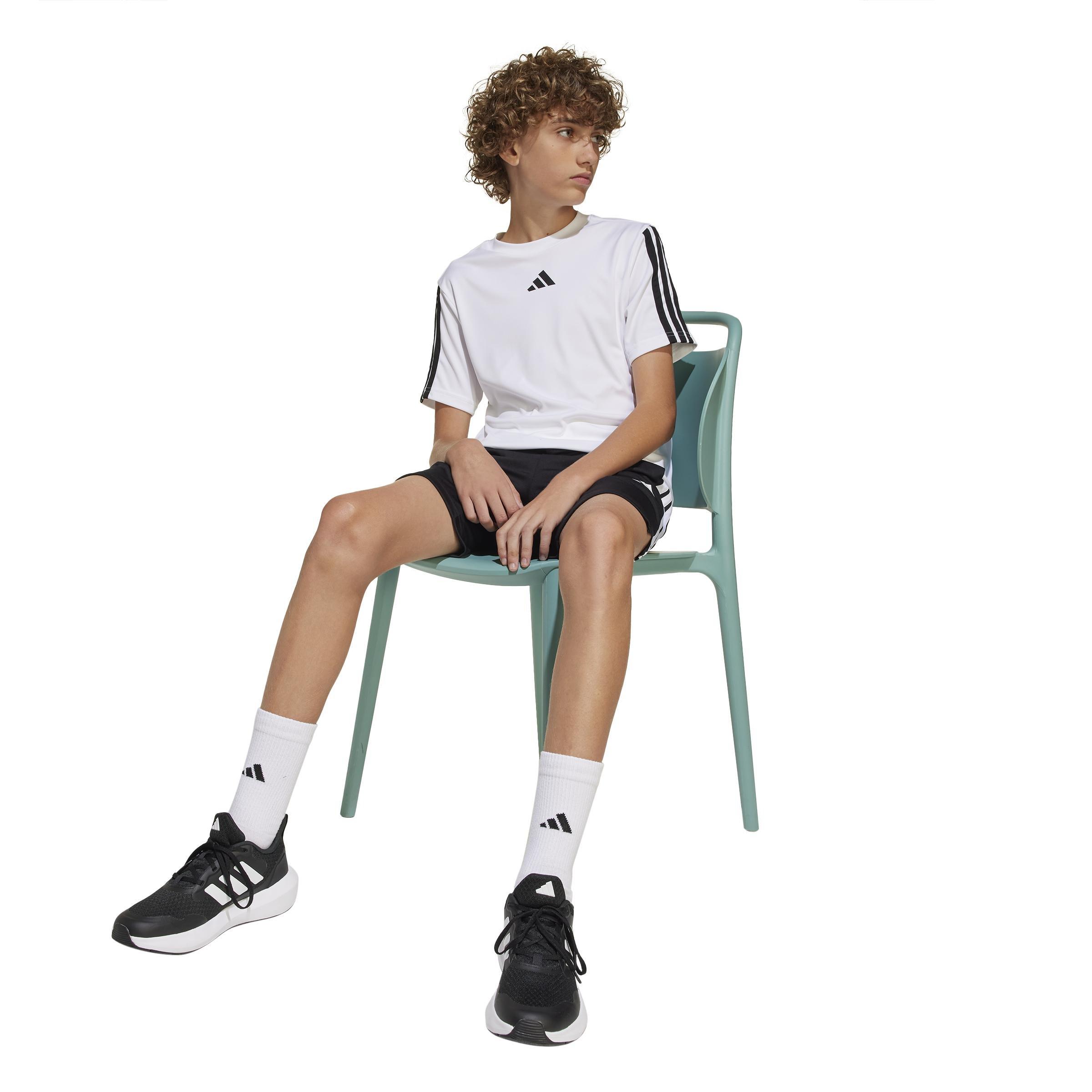 Kids Train Essentials 3-Stripes T-Shirt, White, A701_ONE, large image number 9