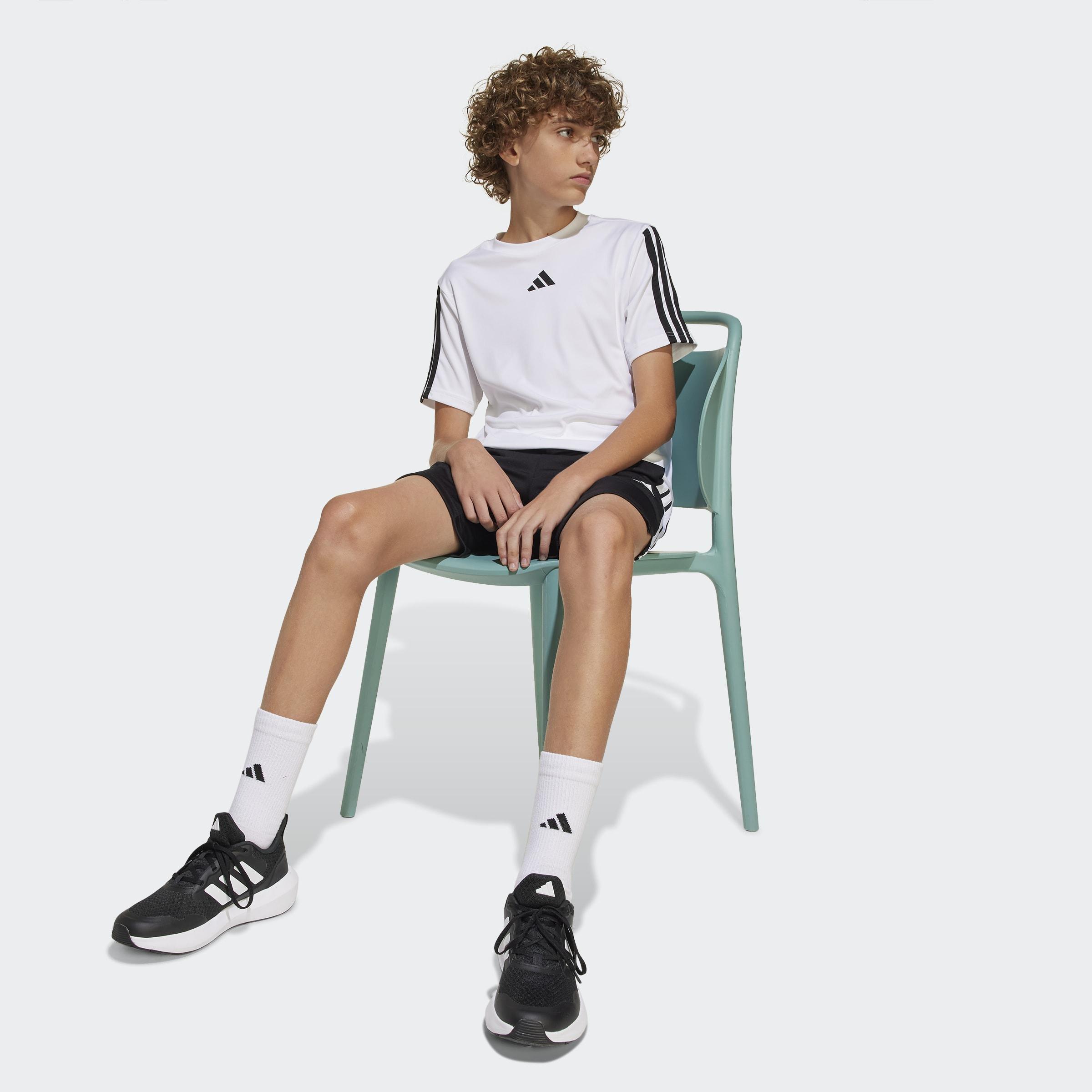 Kids Train Essentials 3-Stripes T-Shirt, White, A701_ONE, large image number 12