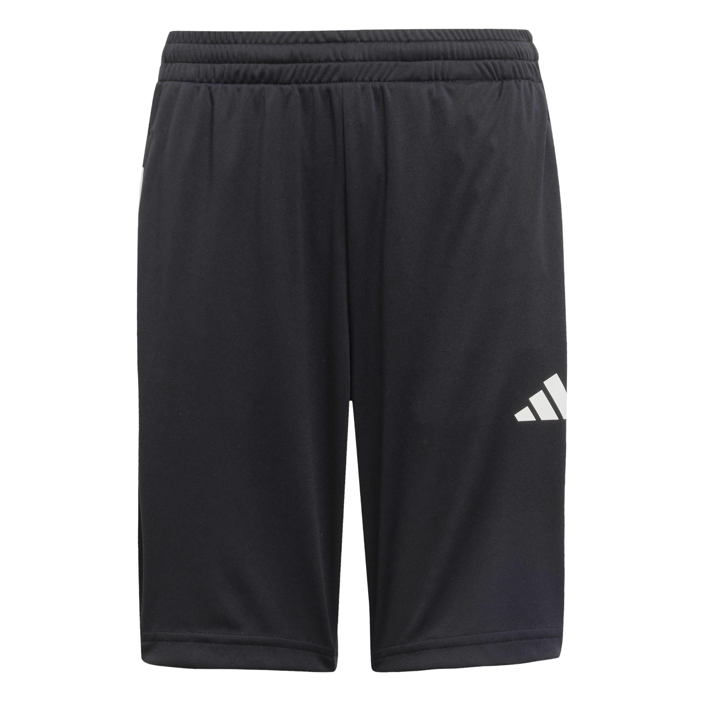 Kids Unisex Train Essentials 3-Stripes Shorts, Black, A701_ONE, large image number 0