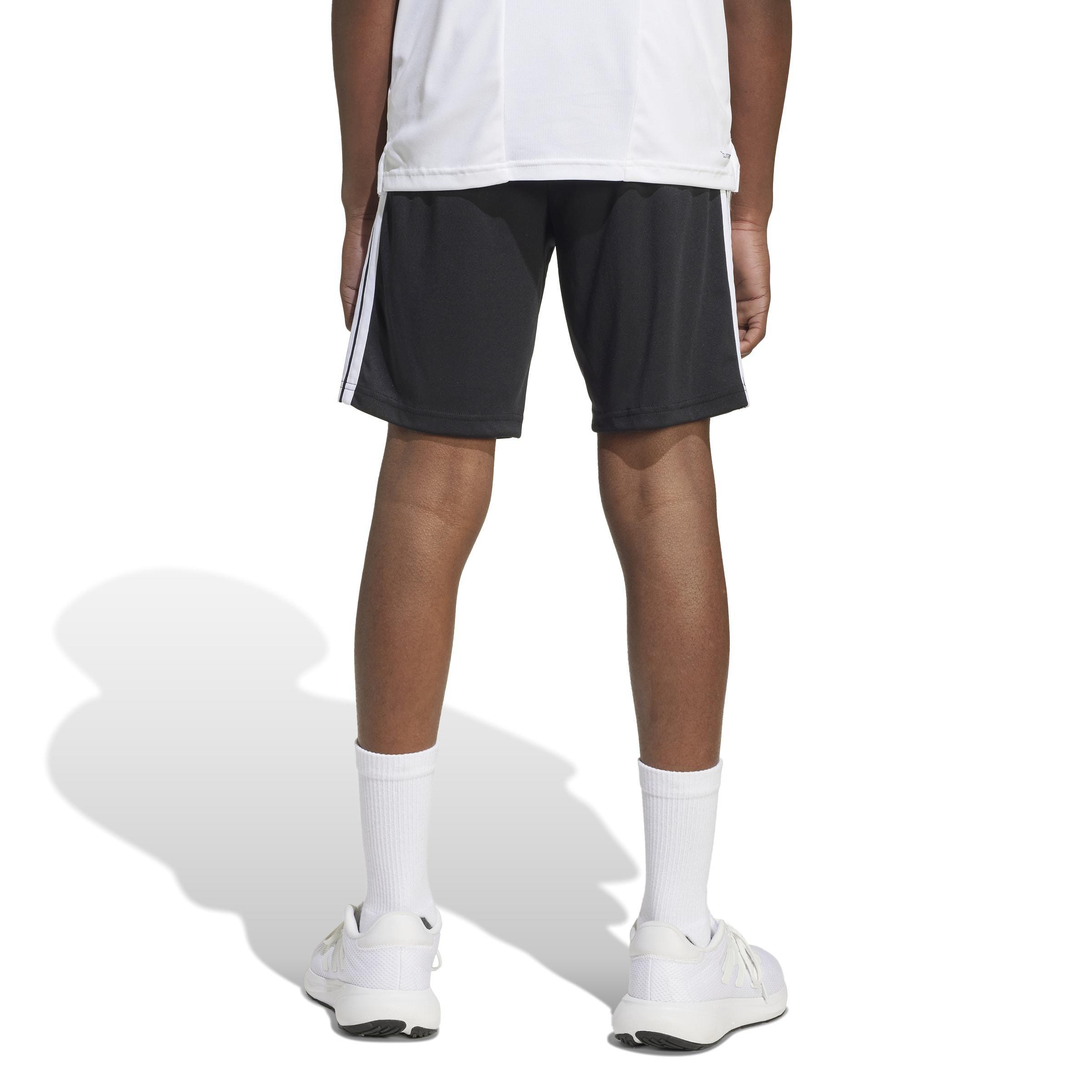 Kids Unisex Train Essentials 3-Stripes Shorts, Black, A701_ONE, large image number 1