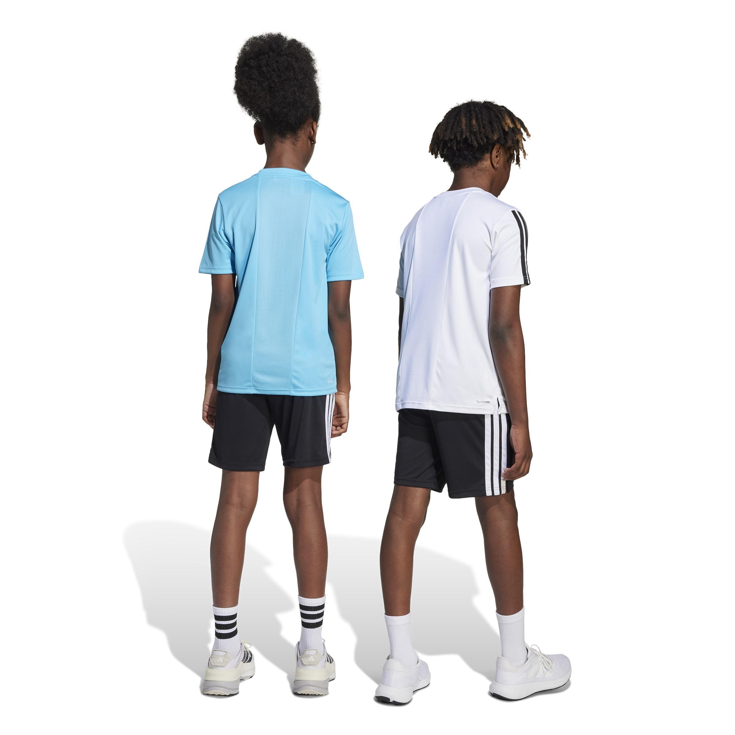 Kids Unisex Train Essentials 3-Stripes Shorts, Black, A701_ONE, large image number 2
