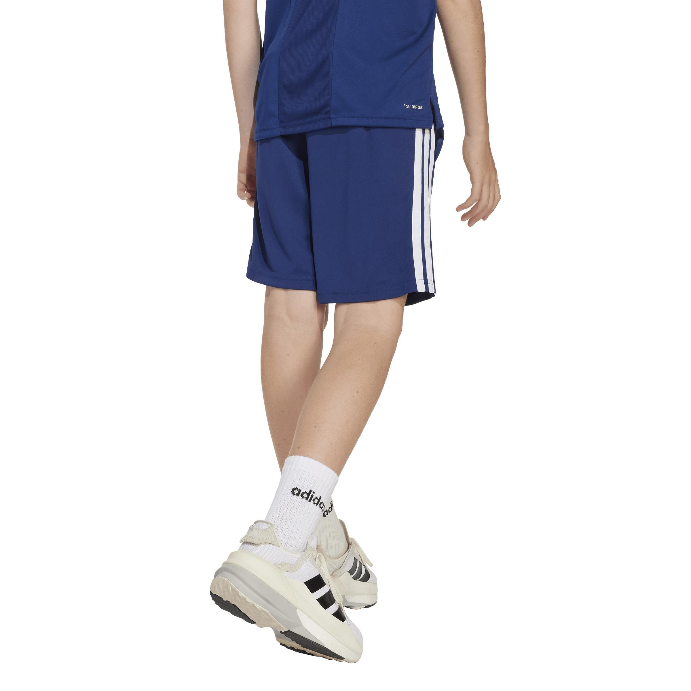 Unisex Kids Train Essentials 3-Stripes Shorts, Blue, A701_ONE, large image number 2