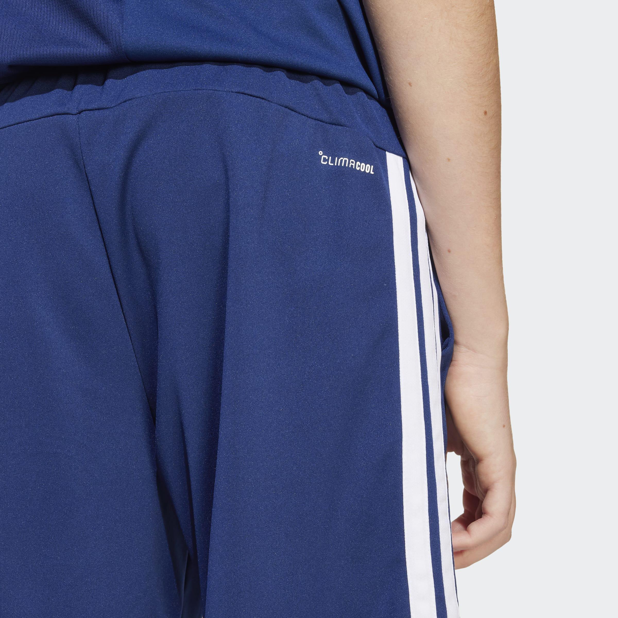 Unisex Kids Train Essentials 3-Stripes Shorts, Blue, A701_ONE, medium