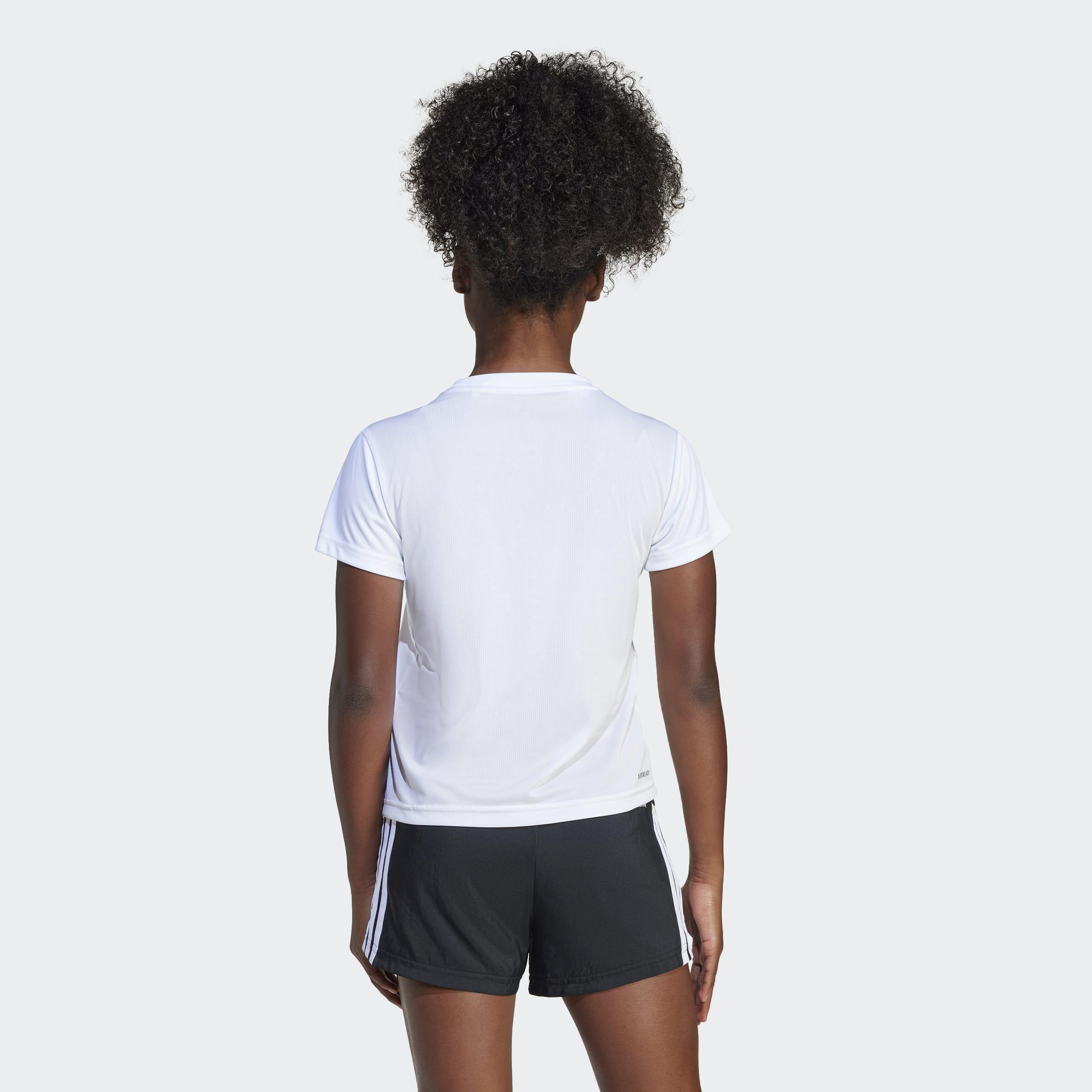 Train Essentials Regular Fit Logo Training T-Shirt, White, A701_ONE, medium