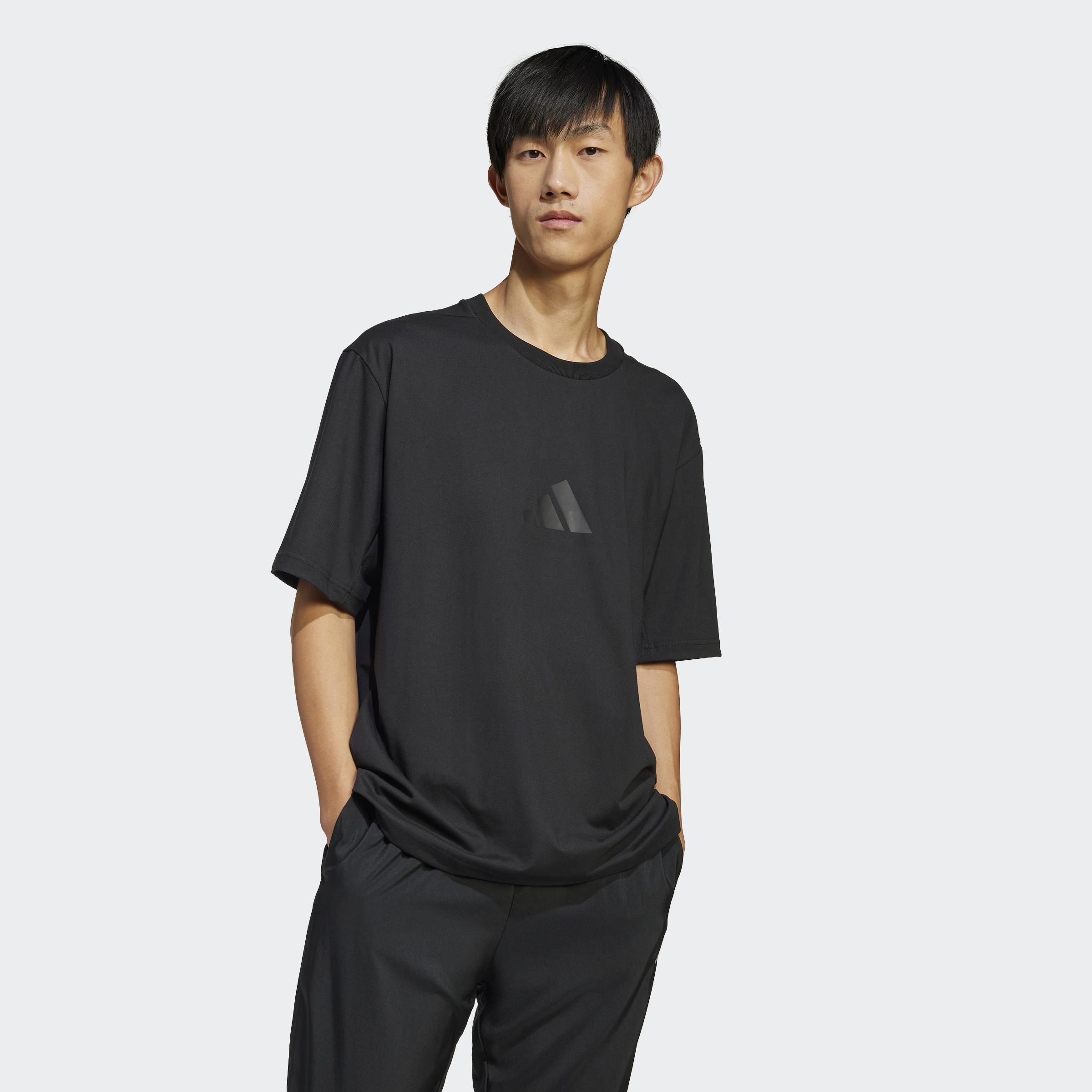 Adidas Z.N.E. Loose-Fit T-Shirt, Black, A701_ONE, large image number 5