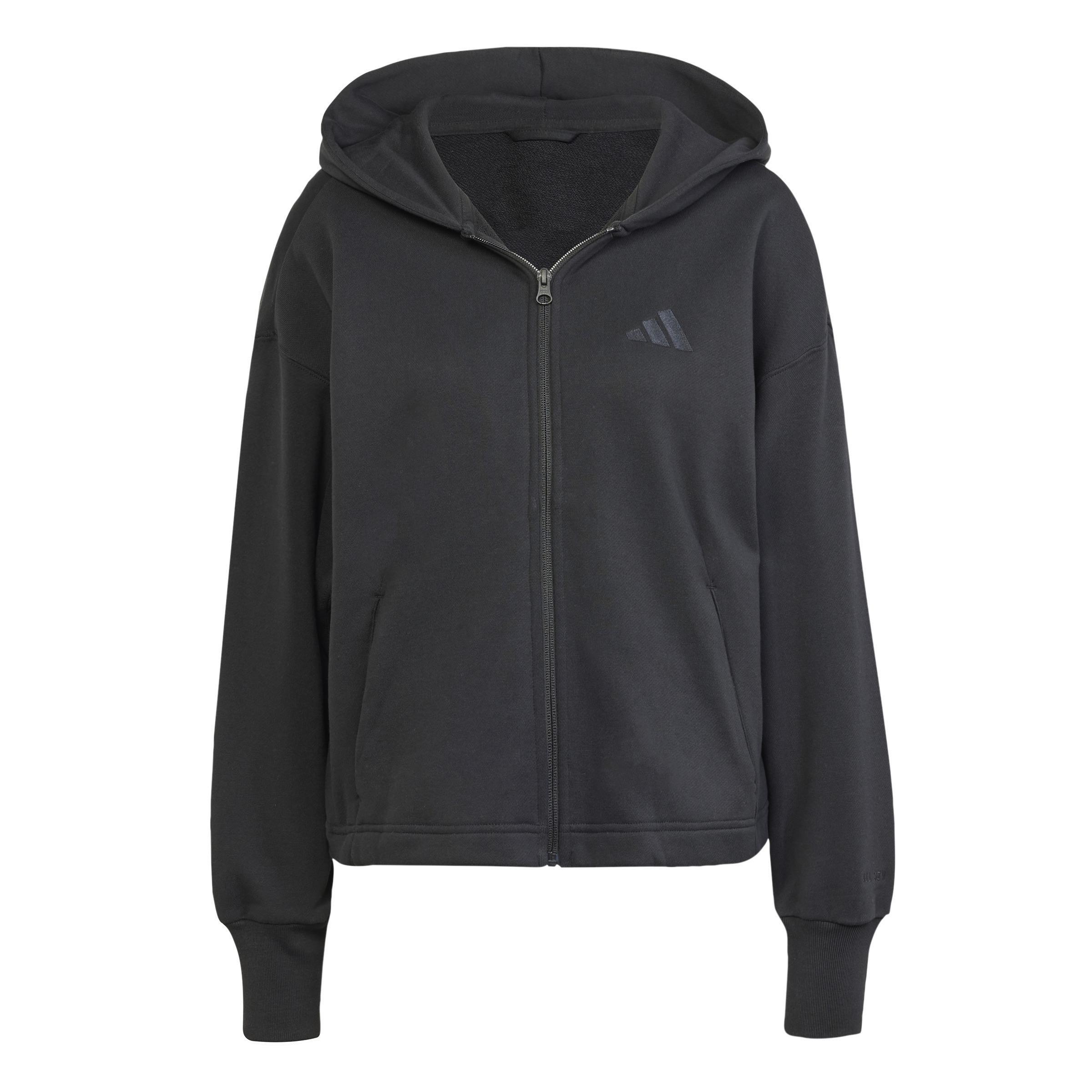 ALL SZN French Terry Loose Full-Zip Hoodie, Black, A701_ONE, large image number 0