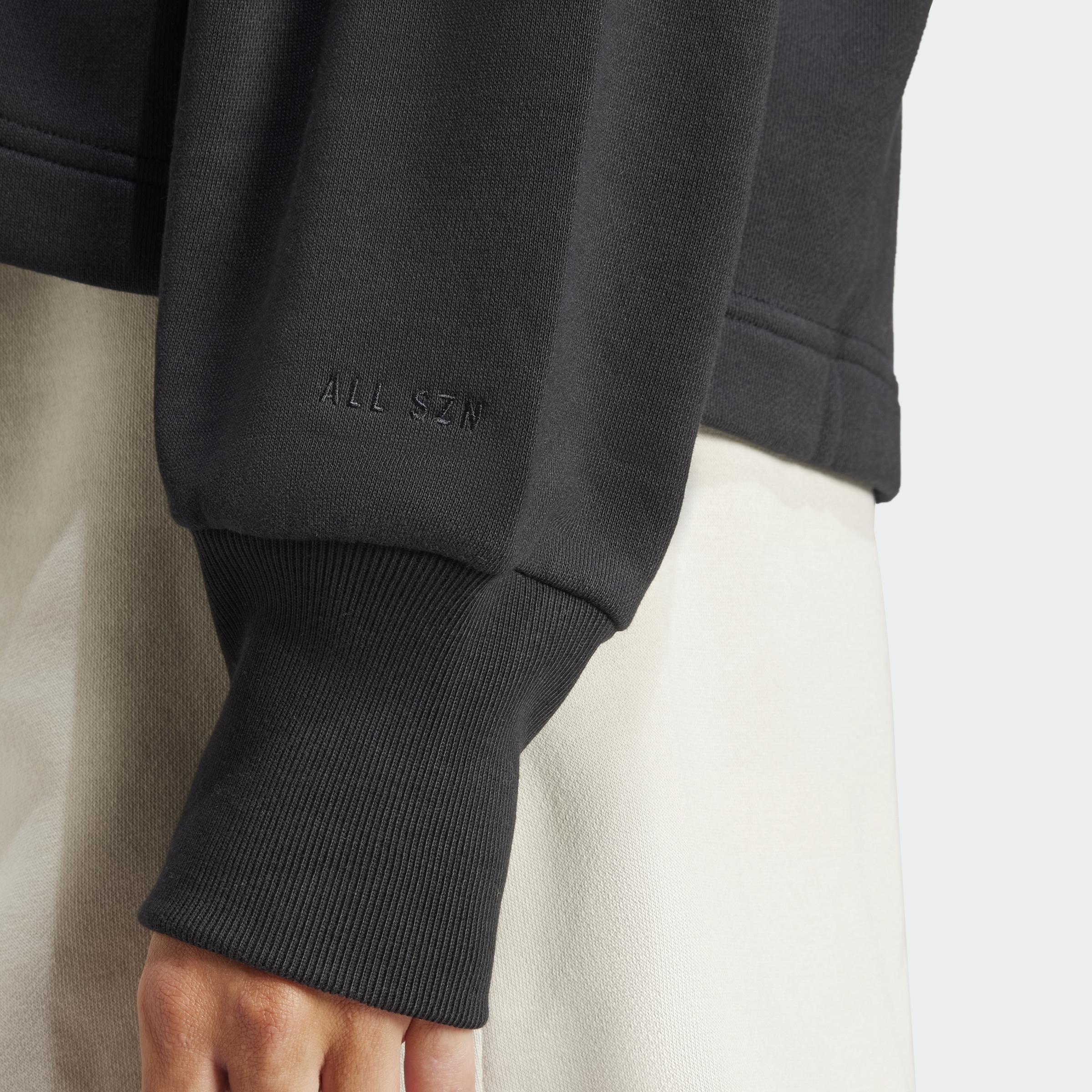 ALL SZN French Terry Loose Full-Zip Hoodie, Black, A701_ONE, medium