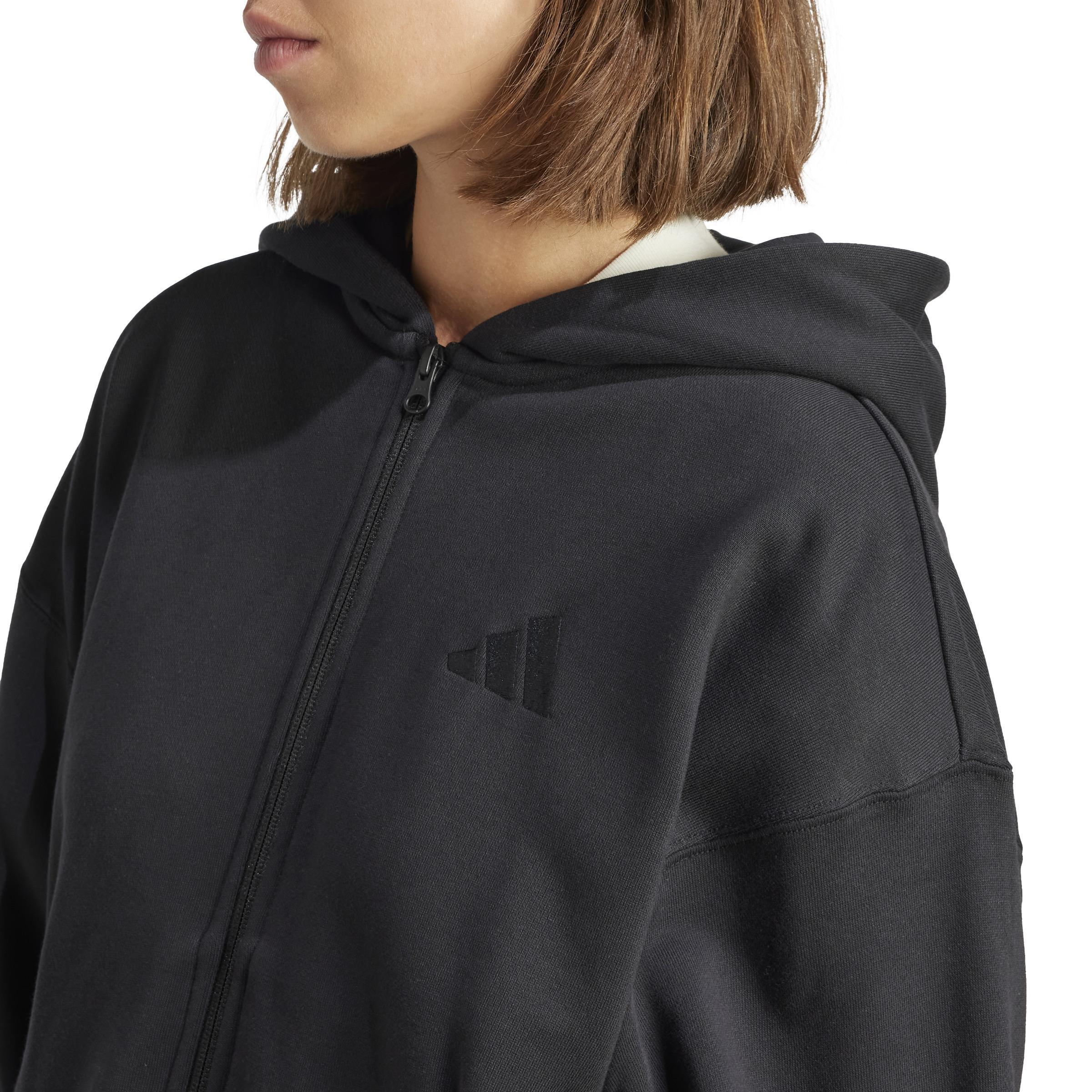 ALL SZN French Terry Loose Full-Zip Hoodie, Black, A701_ONE, large image number 3