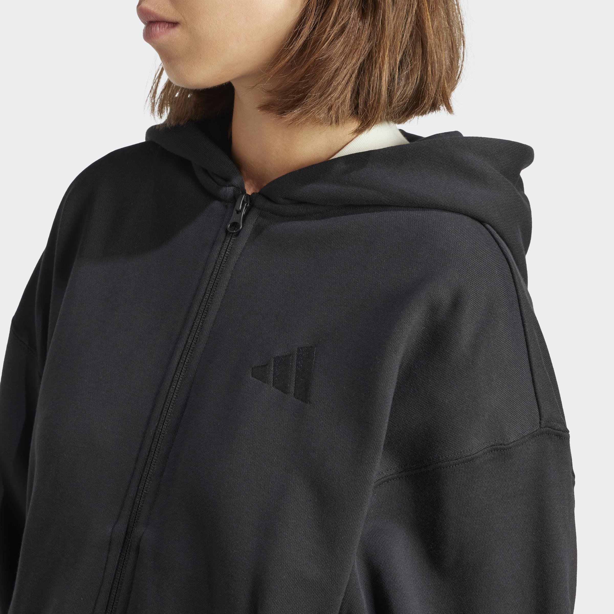 ALL SZN French Terry Loose Full-Zip Hoodie, Black, A701_ONE, large image number 3