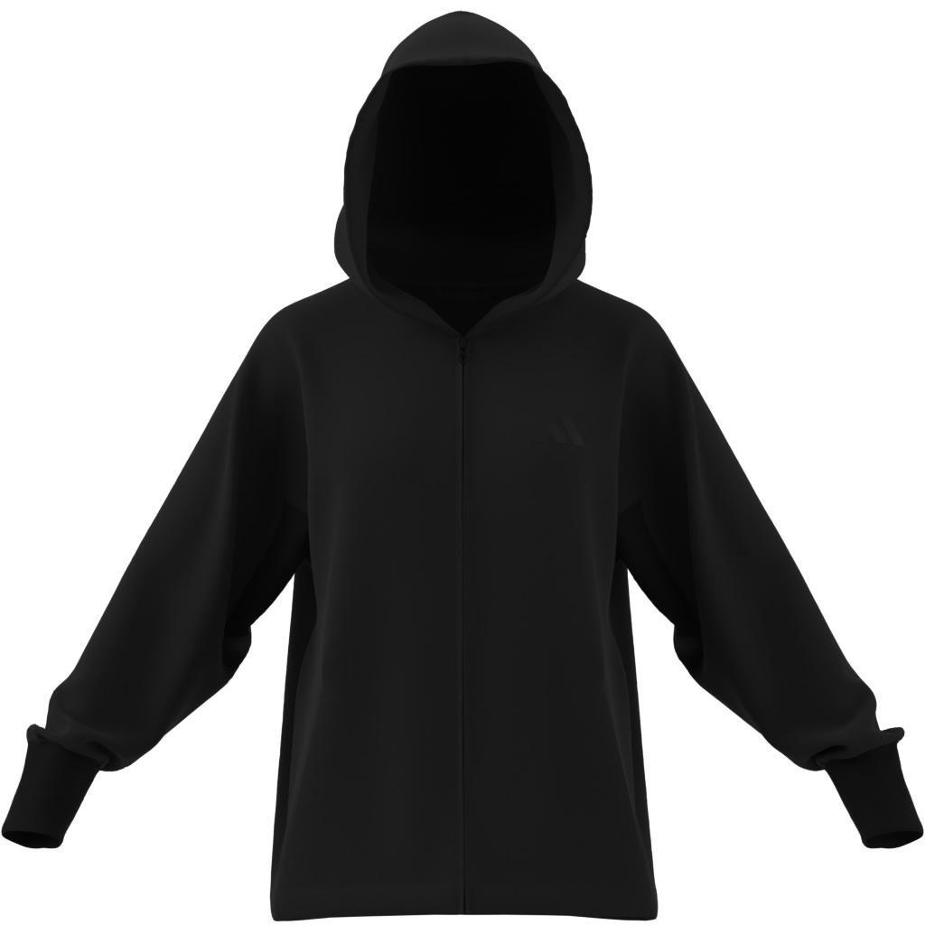 ALL SZN French Terry Loose Full-Zip Hoodie, Black, A701_ONE, large image number 4