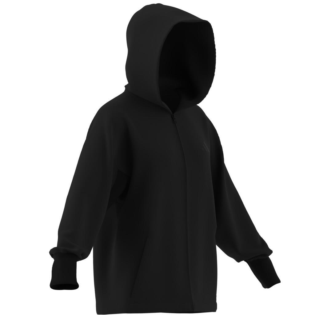 ALL SZN French Terry Loose Full-Zip Hoodie, Black, A701_ONE, large image number 5