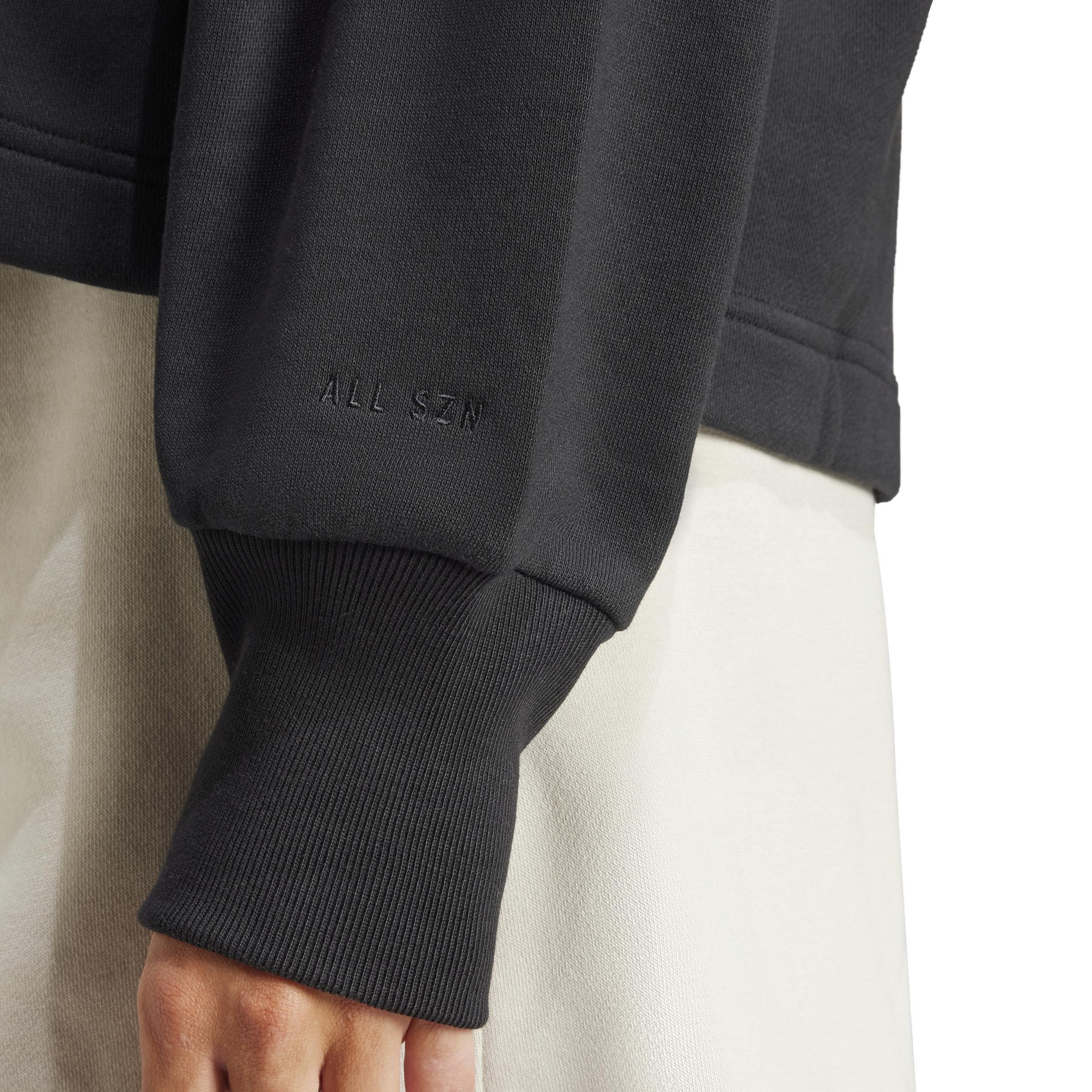 ALL SZN French Terry Loose Full-Zip Hoodie, Black, A701_ONE, large image number 6