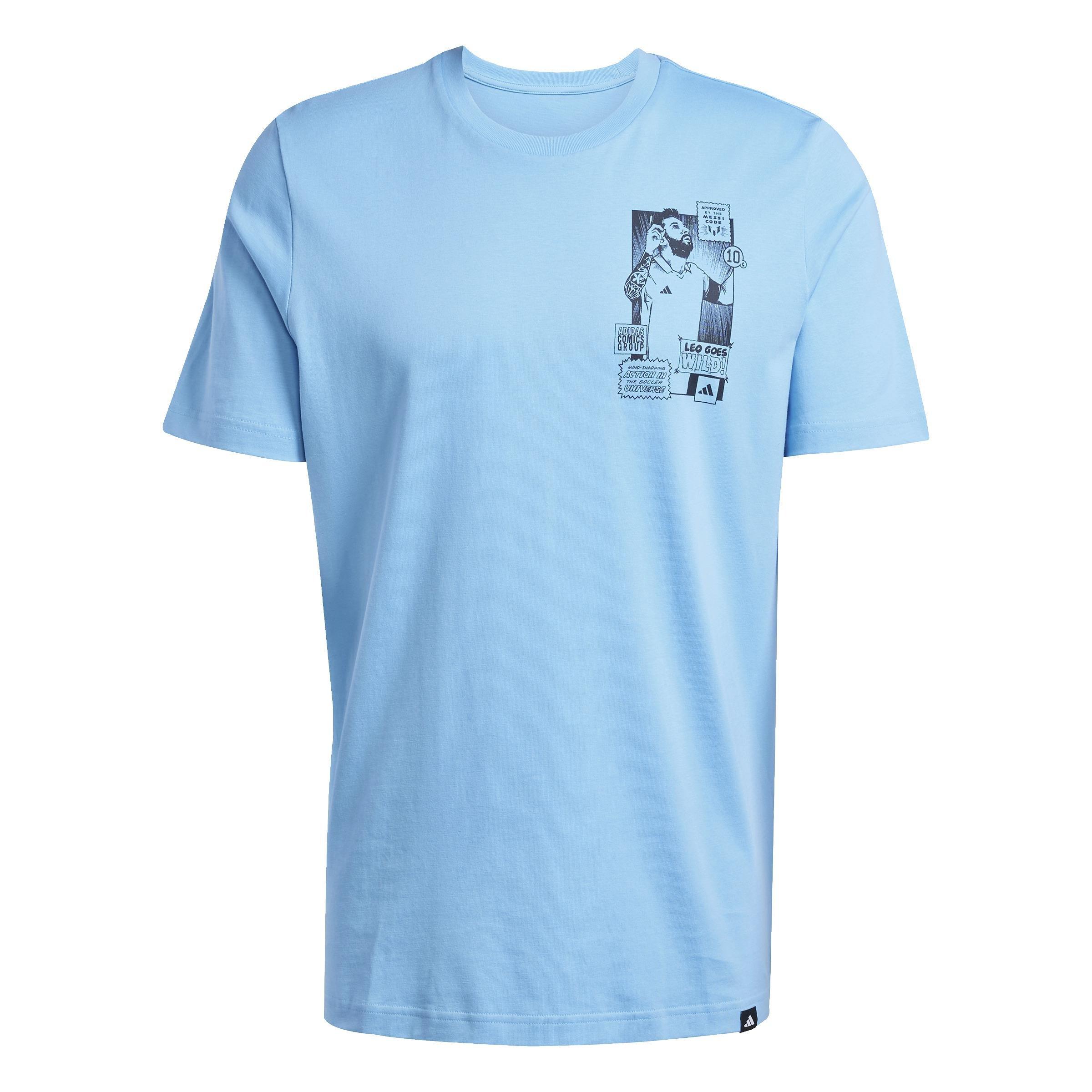 Messi Icon Graphic T-Shirt, Blue, A701_ONE, large image number 0