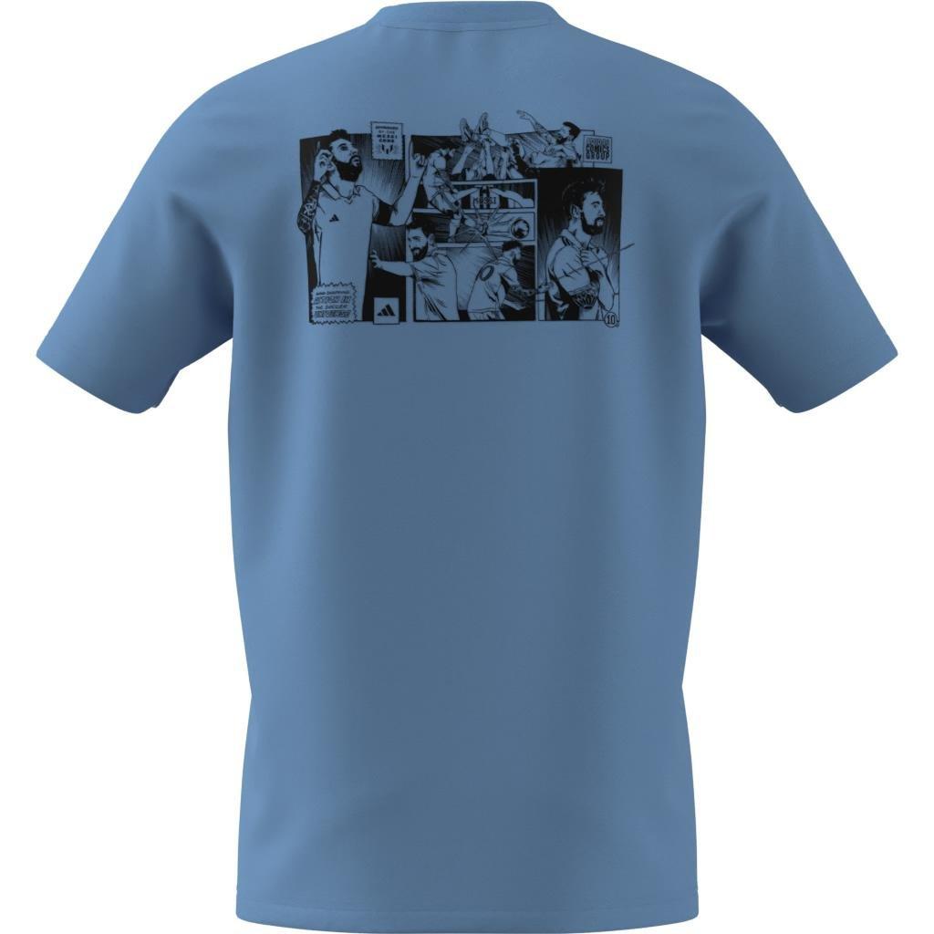 Messi Icon Graphic T-Shirt, Blue, A701_ONE, large image number 4