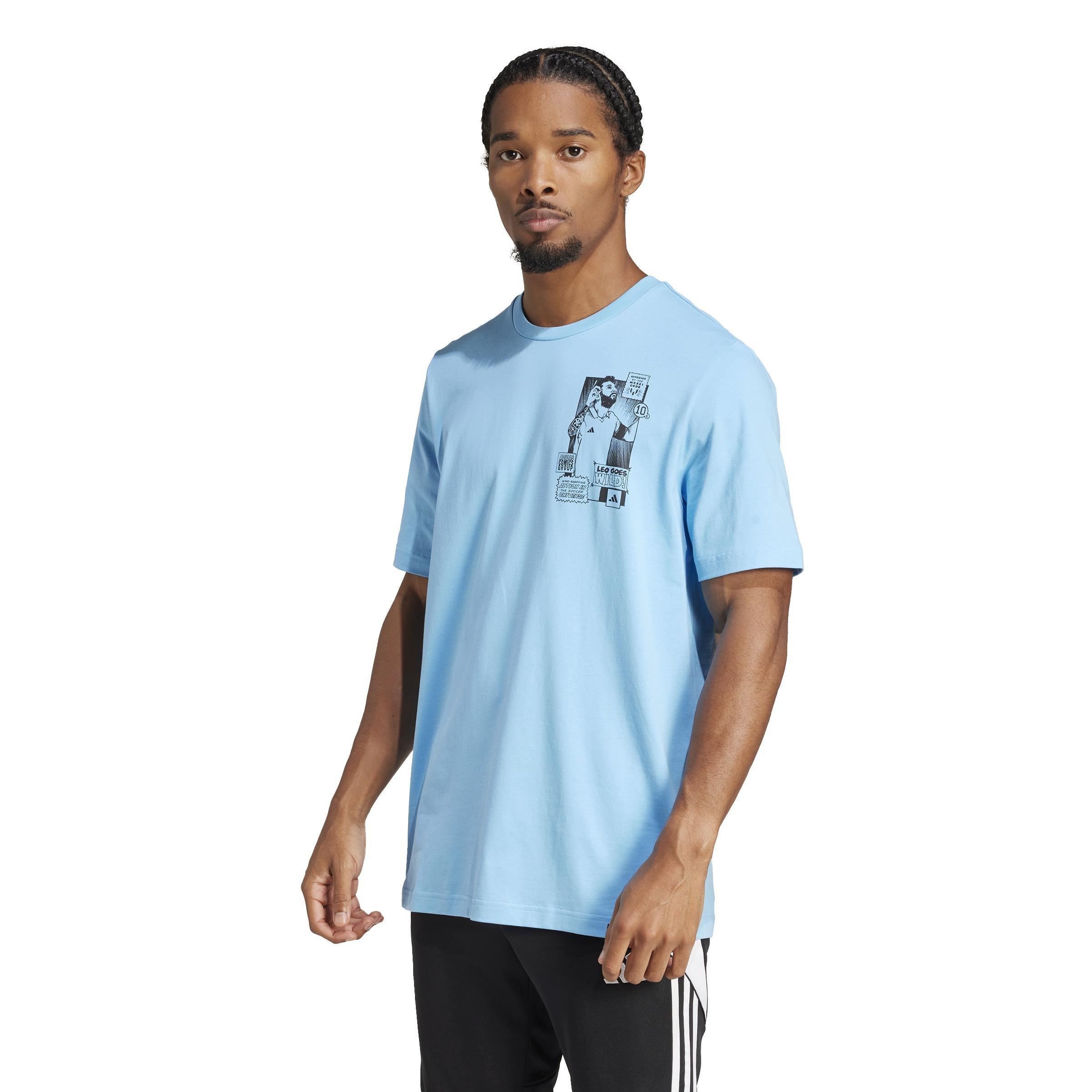 Messi Icon Graphic T-Shirt, Blue, , large image number 6