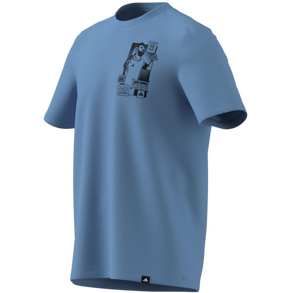 Messi Icon Graphic T-Shirt, Blue, A701_ONE, large image number 8