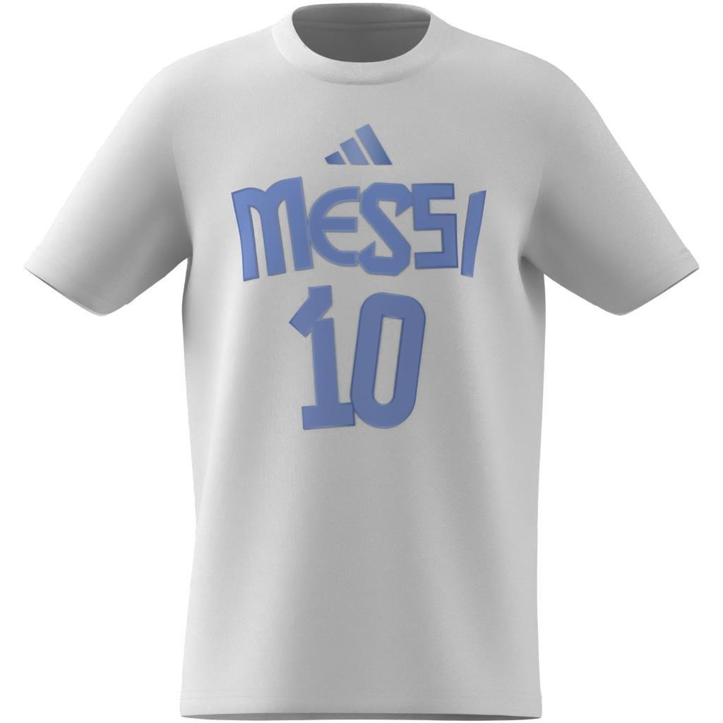Kids Messi Name and Number Graphic Tee, White, , large image number 4
