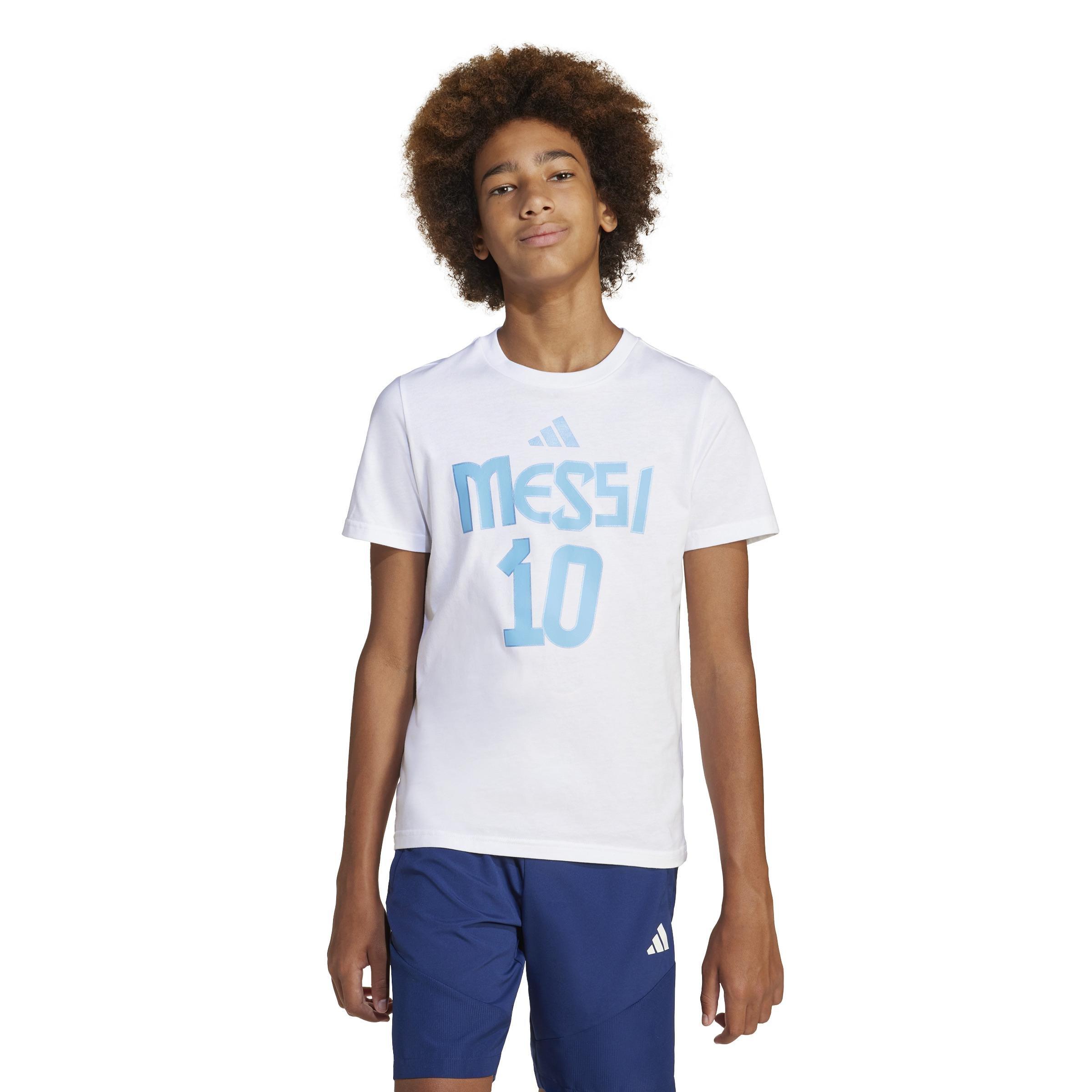 Kids Messi Name and Number Graphic Tee, White, , large image number 10