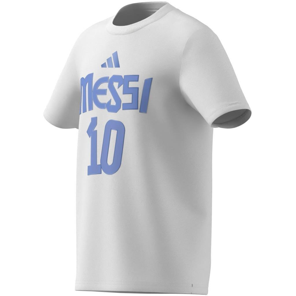 Kids Messi Name and Number Graphic Tee, White, , large image number 11