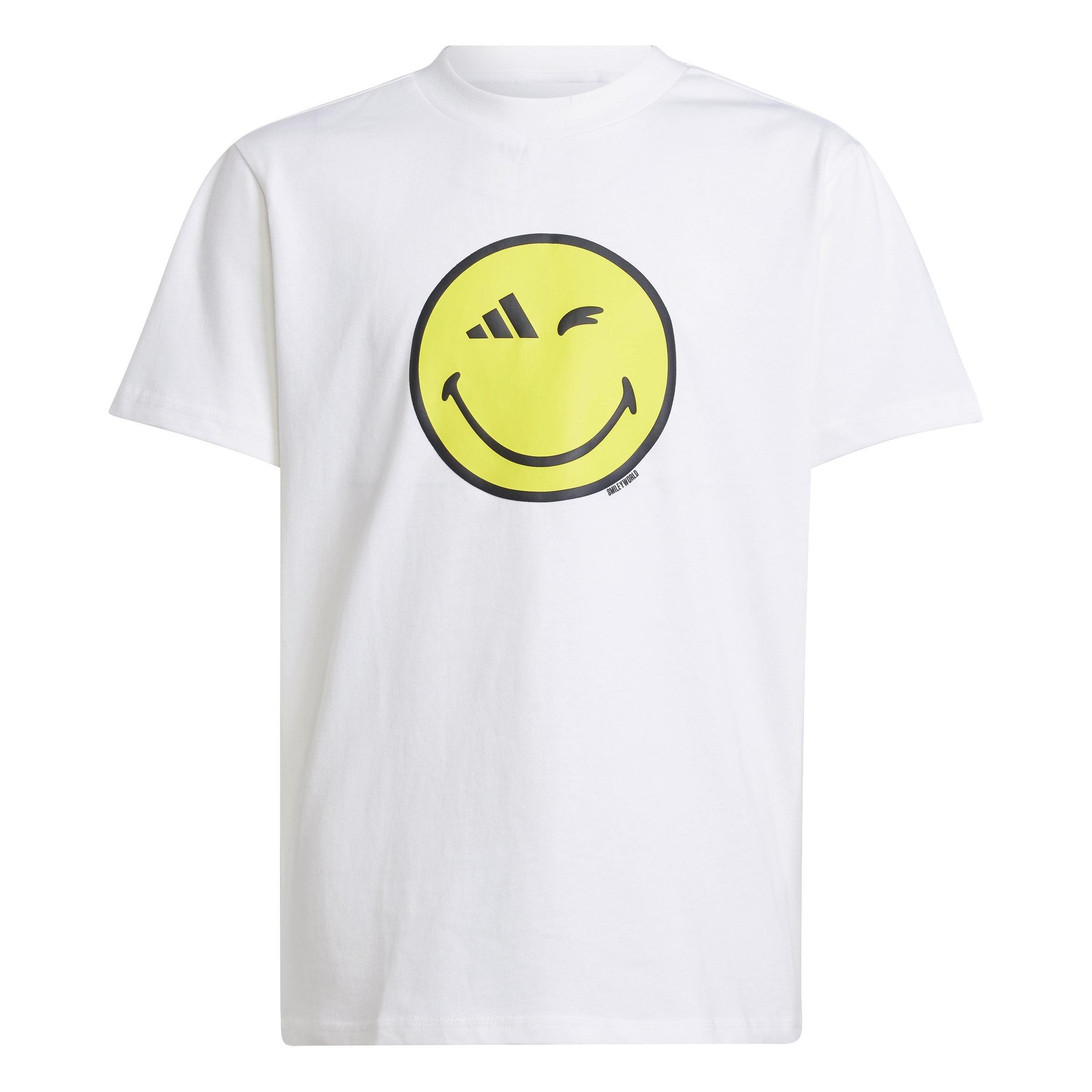 Unisex Kids adidas x Smileyworld Graphics Tee, White, , large image number 0