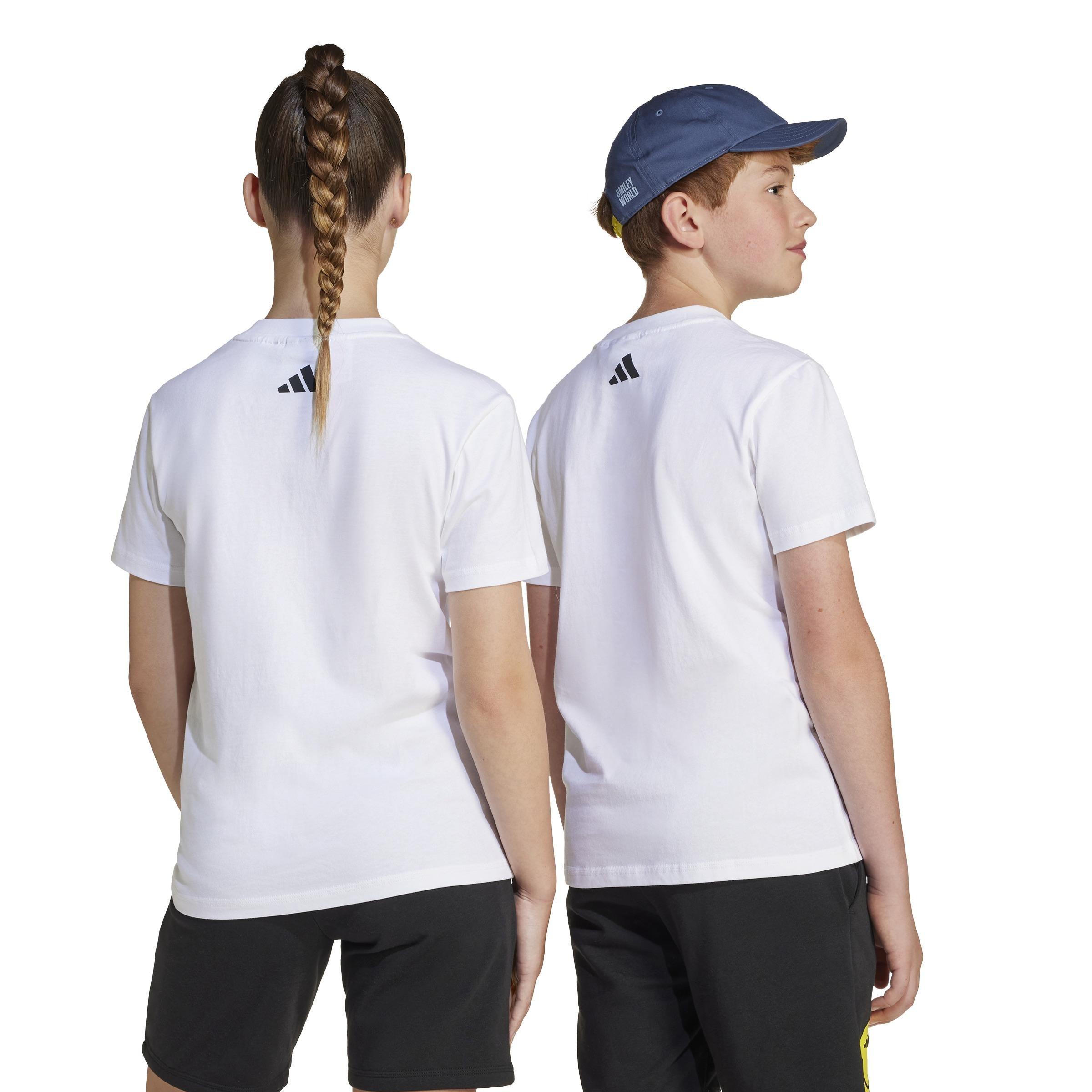 Unisex Kids adidas x Smileyworld Graphics Tee, White, , large image number 2