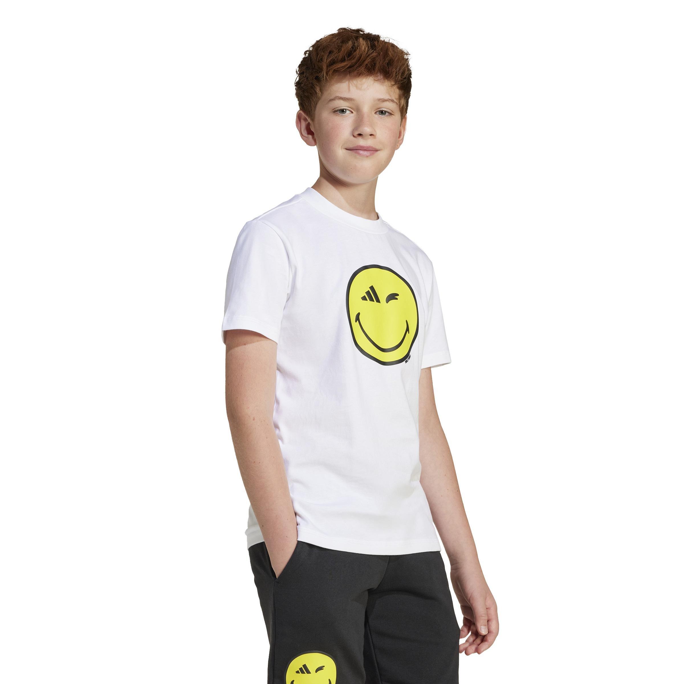 Unisex Kids adidas x Smileyworld Graphics Tee, White, , large image number 10